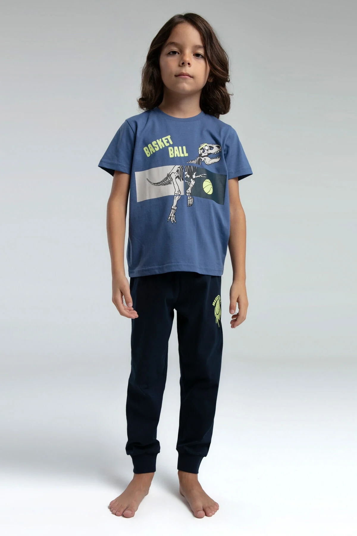 Arnetta Rolypoly Erkek Çocuk Yeşil Pijama Takımı Pijama Takımı Toptan