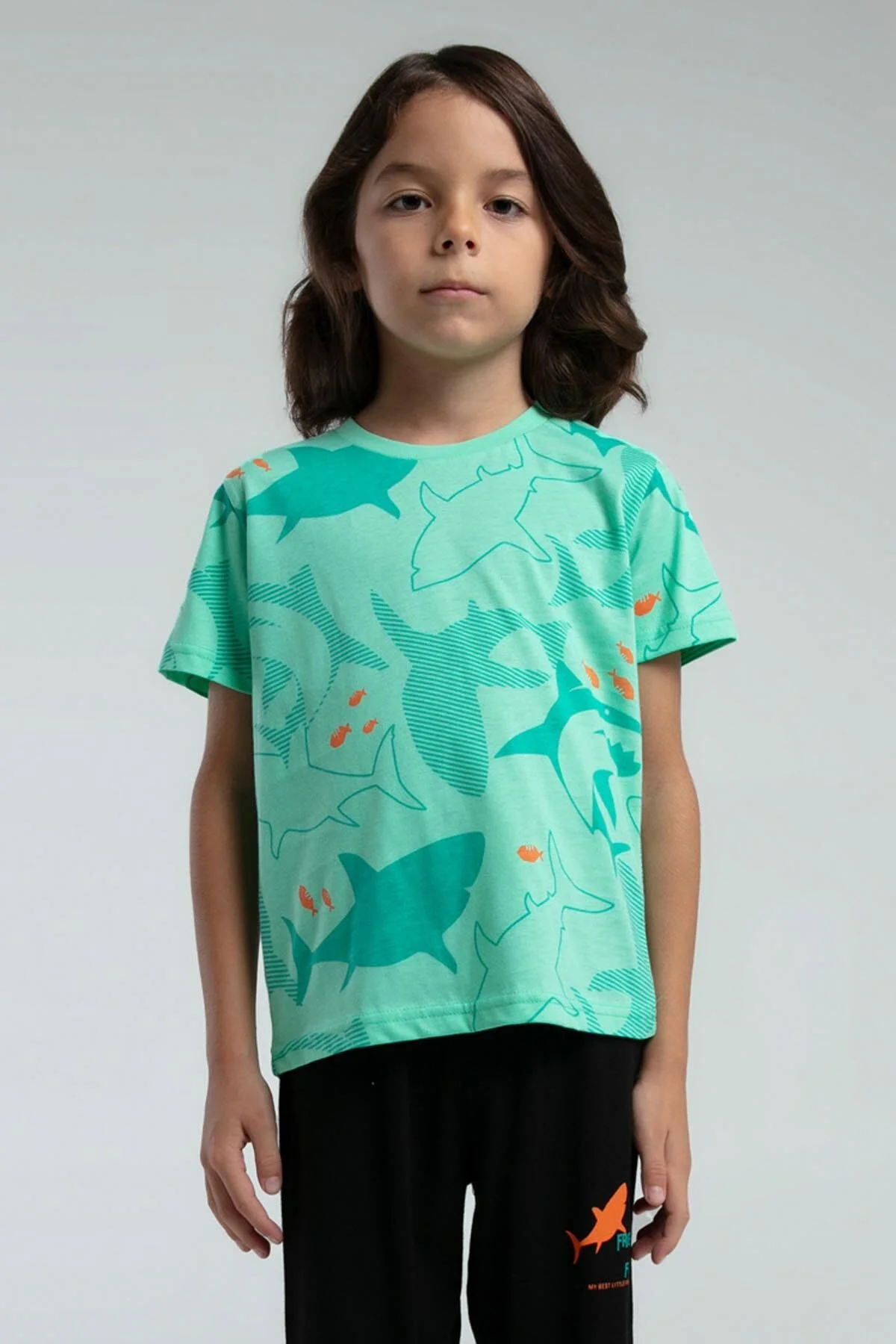 Arnetta Rolypoly Erkek Çocuk Yeşil Pijama Takımı Pijama Takımı Toptan