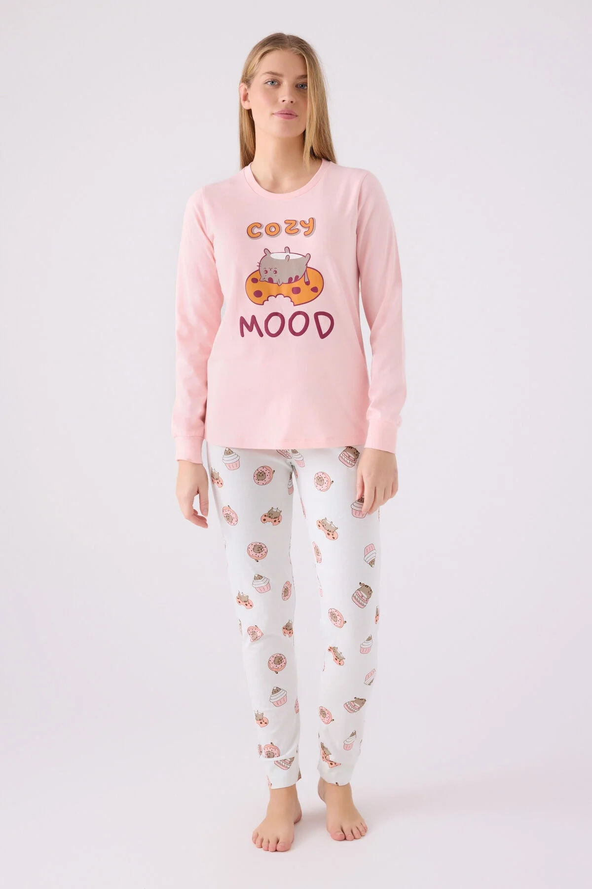 Arnetta Rolypoly Kadın Pembe Pijama Takımı Pijama Takımları Toptan