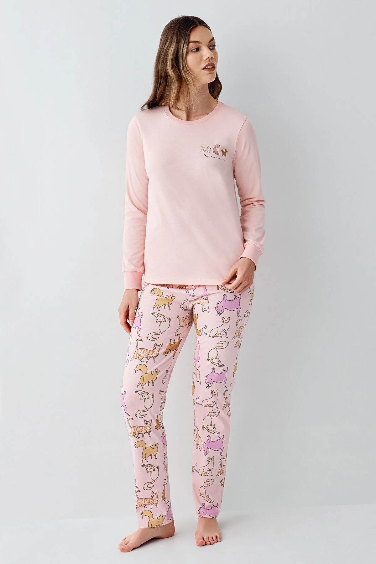 Arnetta Rolypoly Kadın Pembe Pijama Takımı Pijama Takımları Toptan