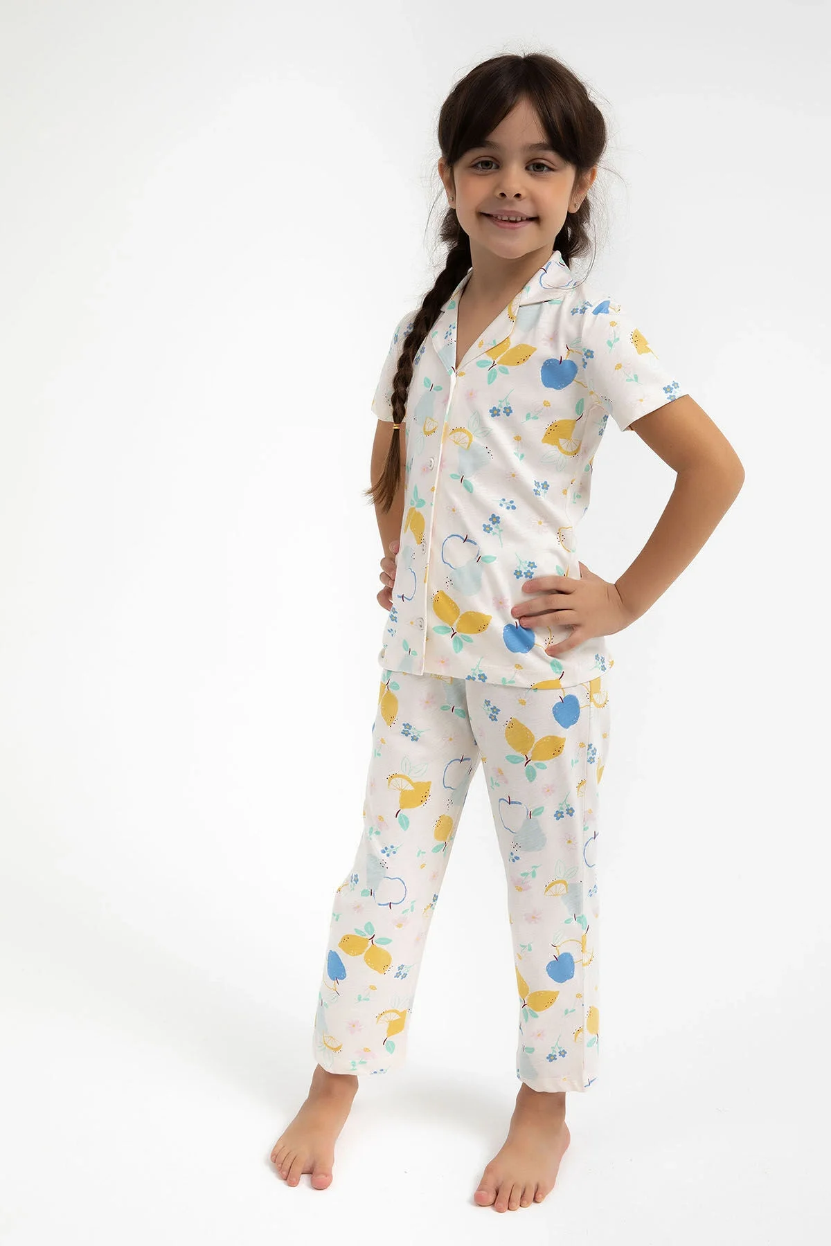 Arnetta Rolypoly Kız Çocuk Beyaz Pijama Takımı Pijama Takımı Toptan