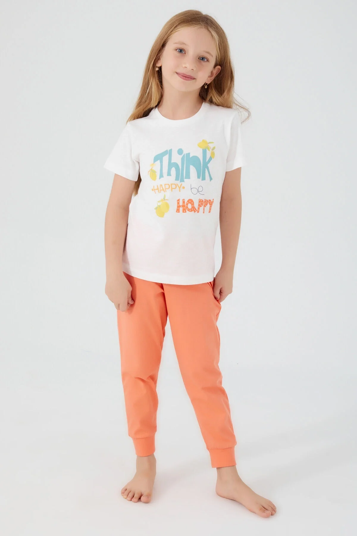 Arnetta Rolypoly Kız Çocuk Beyaz Pijama Takımı Pijama Takımı Toptan