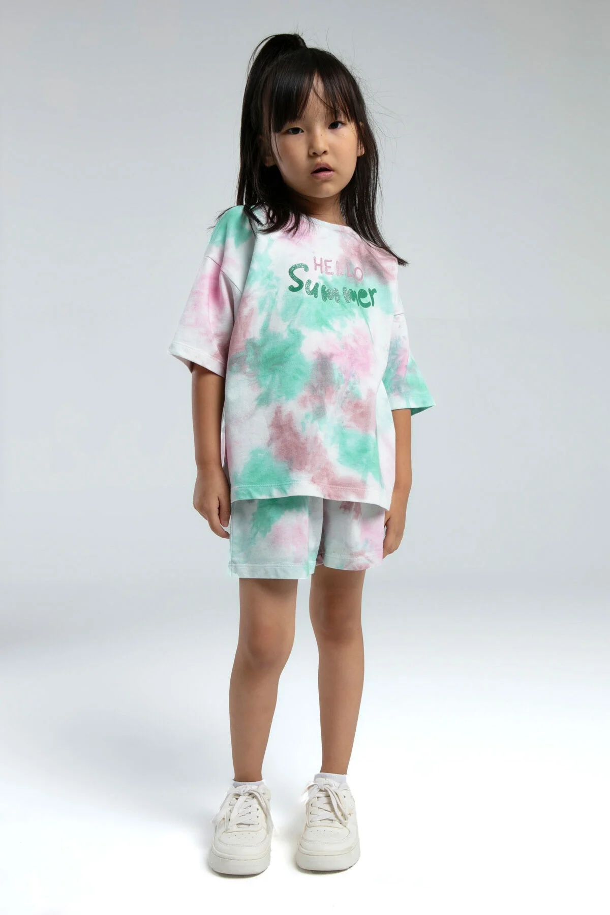 Arnetta Rolypoly Kız Çocuk Beyaz Şort Takım Şort Takım Toptan