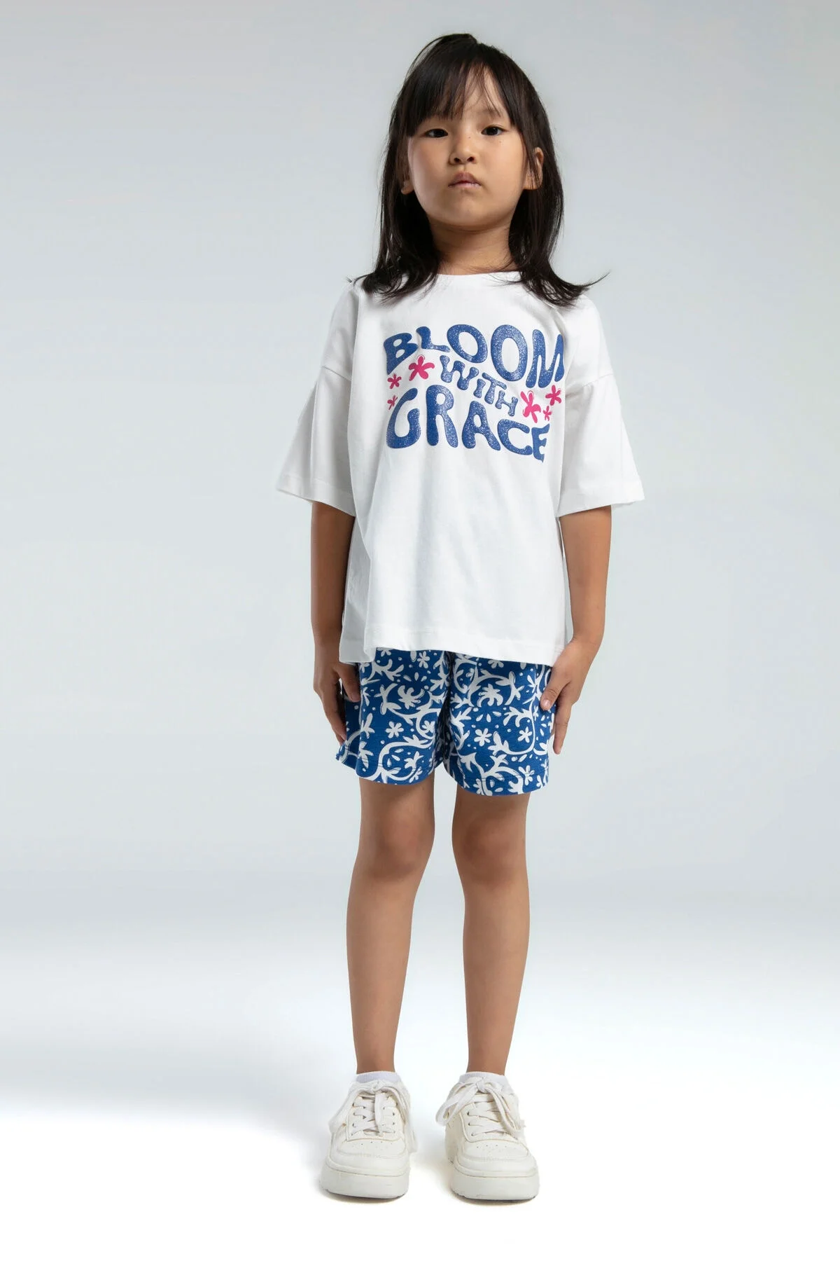 Arnetta Rolypoly Kız Çocuk Beyaz Şort Takım Şort Takım Toptan