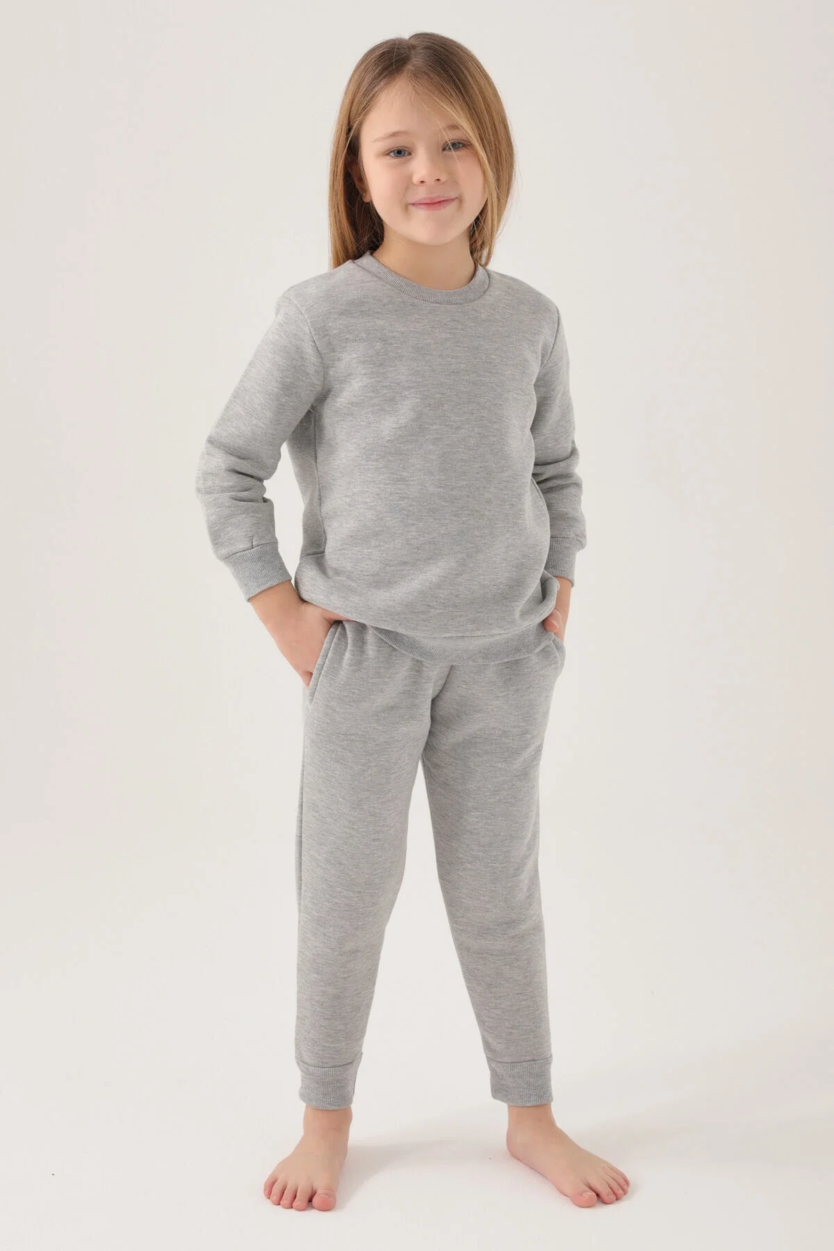 Arnetta Rolypoly Kız Çocuk Gri Eşofman Takımı Eşofman Takımı Toptan