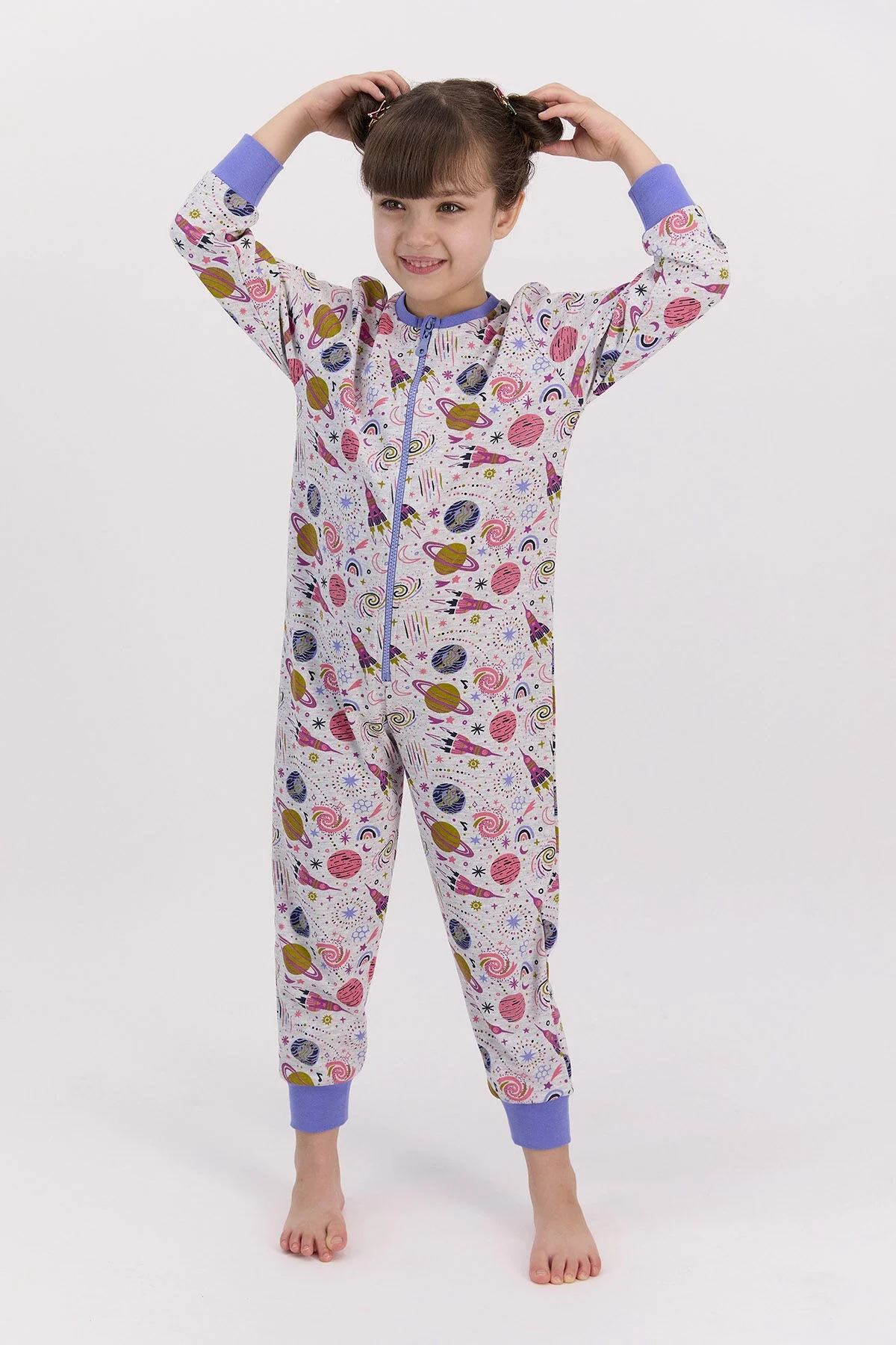 Arnetta Rolypoly Kız Çocuk Gri Tulum Tulum Toptan