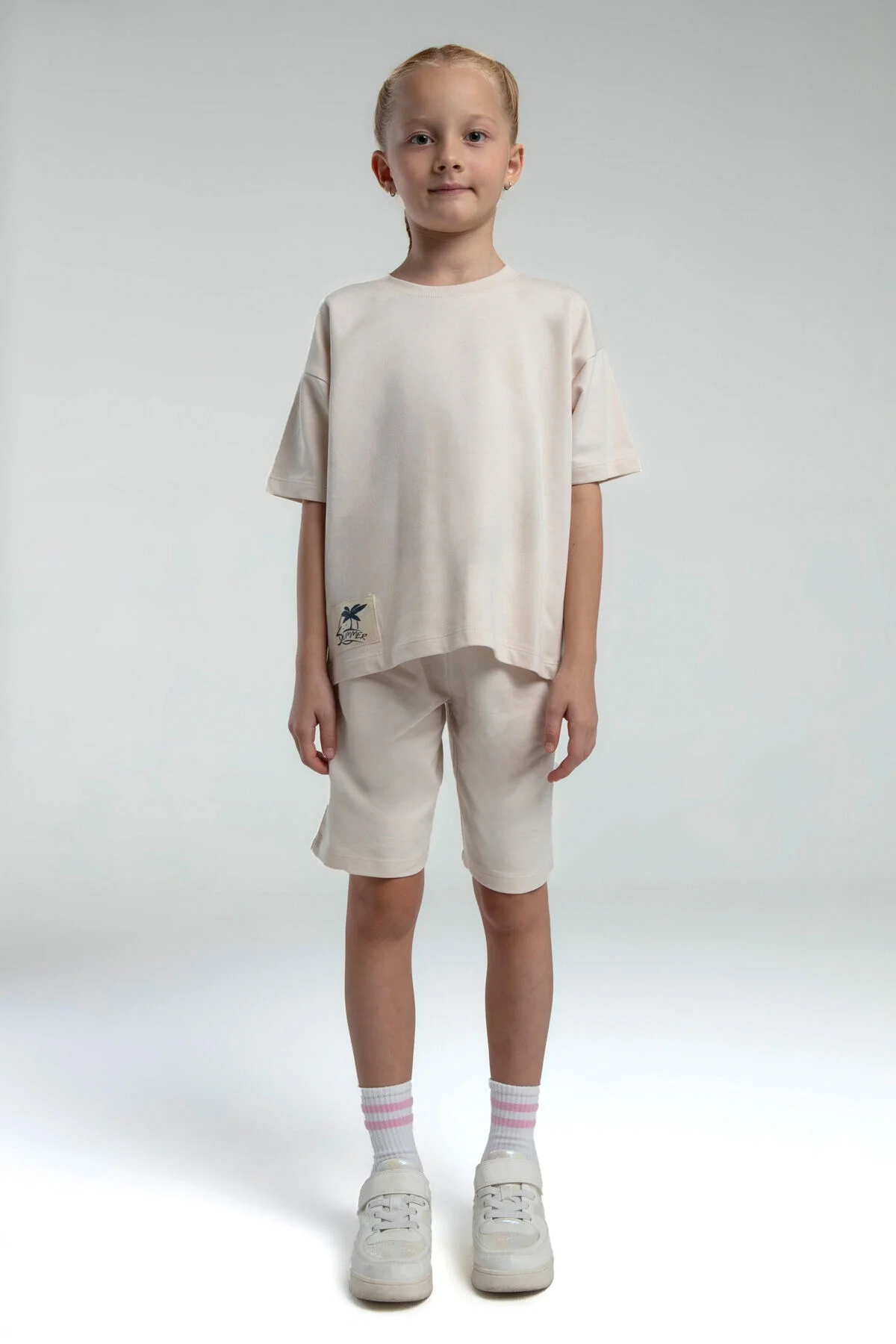 Arnetta Rolypoly Kız Çocuk Krem Bermuda Takım Bermuda Takım Toptan