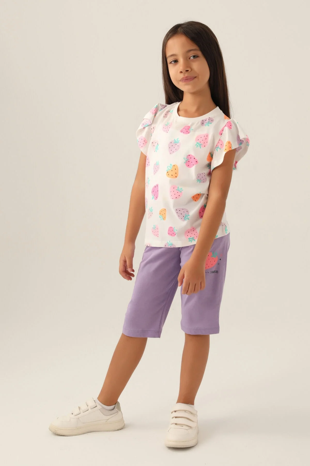 Arnetta Rolypoly Kız Çocuk Krem Kapri Takımı Kapri Takımı Toptan