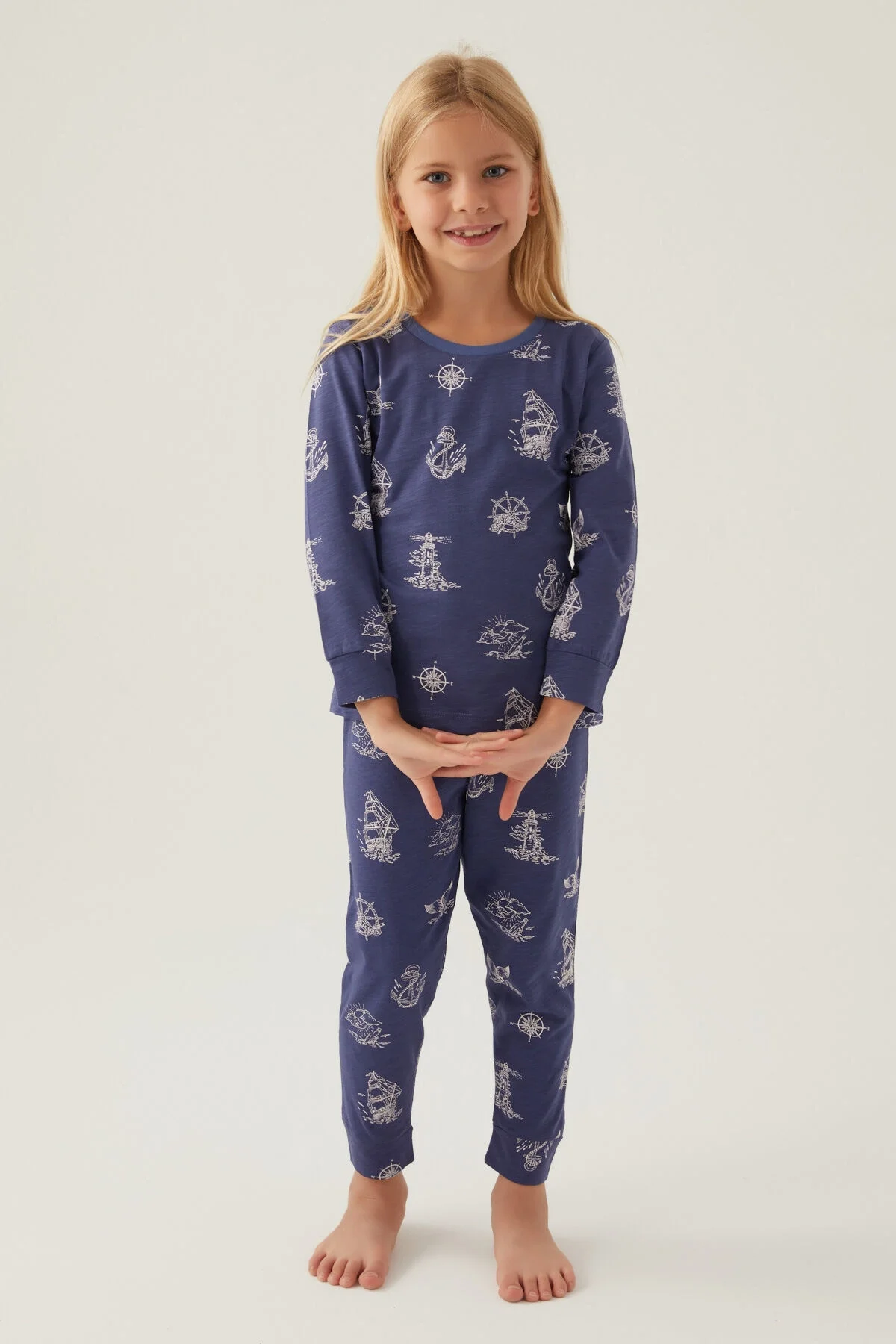 Arnetta Rolypoly Kız Çocuk Lacivert Pijama Takımı Pijama Takımı Toptan