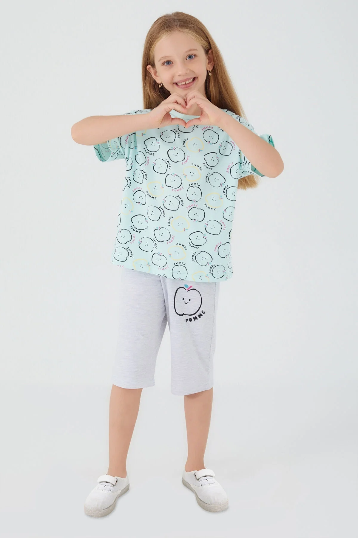 Arnetta Rolypoly Kız Çocuk Mavi Kapri Takımı Kapri Takımı Toptan