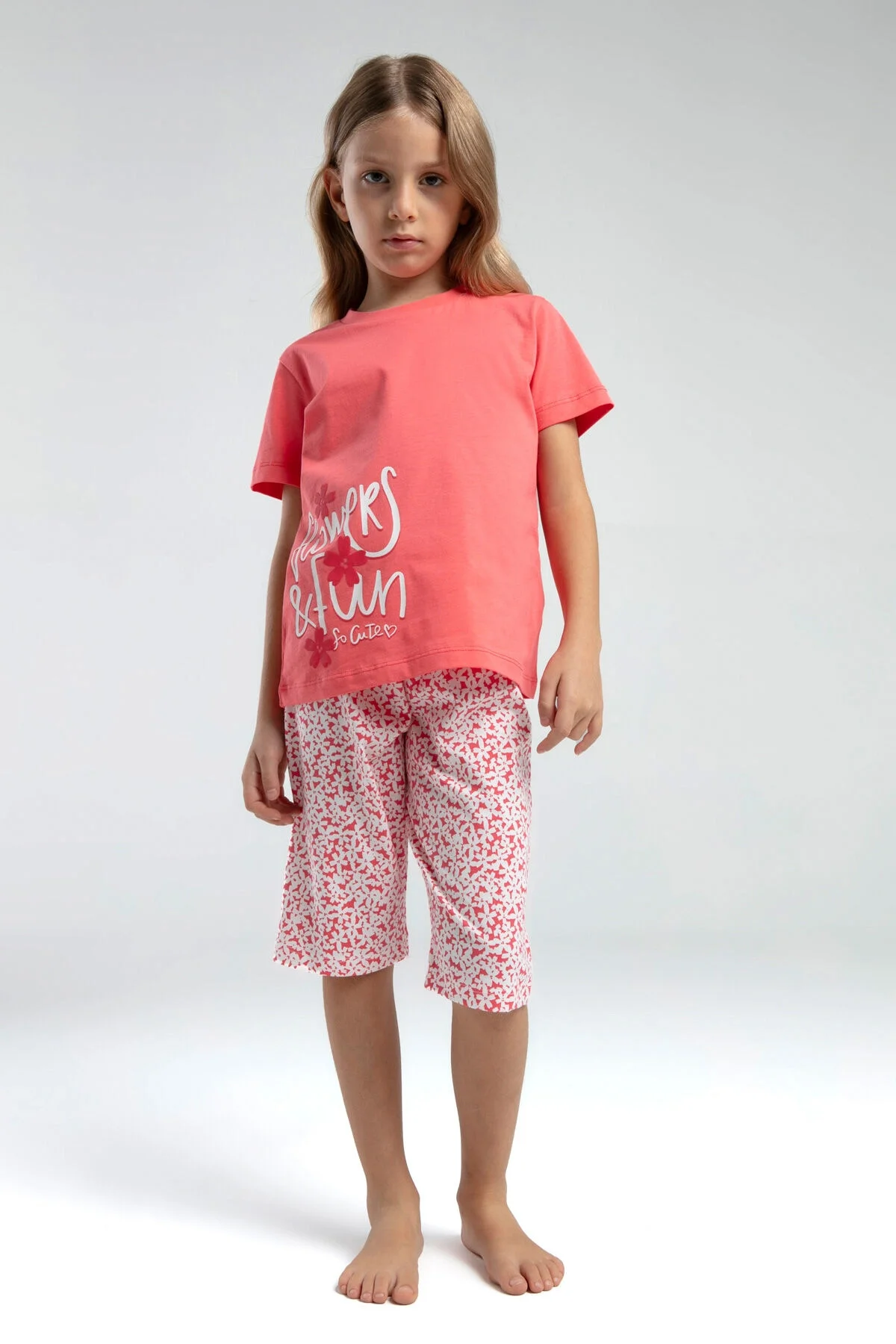 Arnetta Rolypoly Kız Çocuk Mavi Kapri Takımı Kapri Takımı Toptan