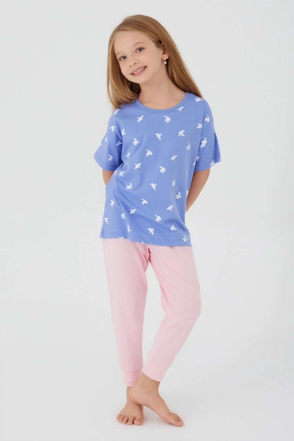 Arnetta Rolypoly Kız Çocuk Mavi Pijama Takımı Pijama Takımı Toptan