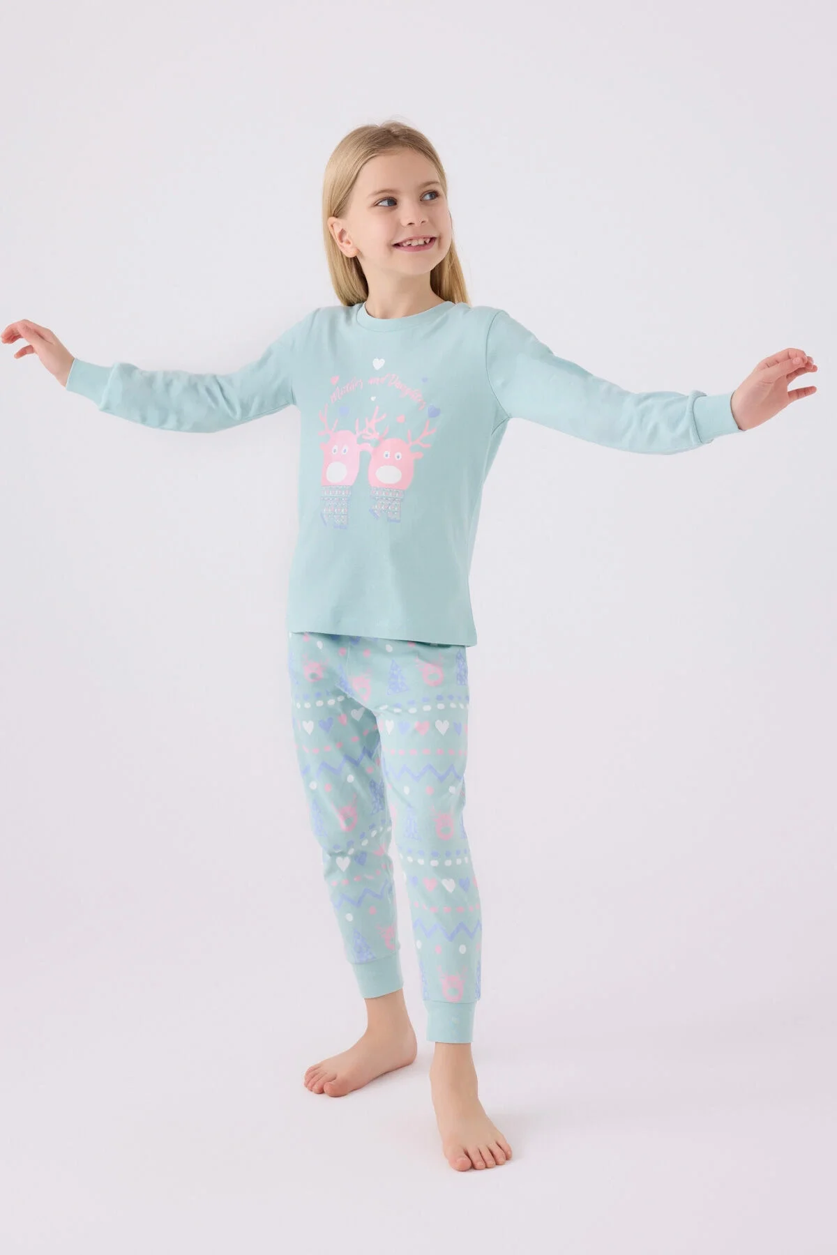 Arnetta Rolypoly Kız Çocuk Mavi Pijama Takımı Pijama Takımı Toptan