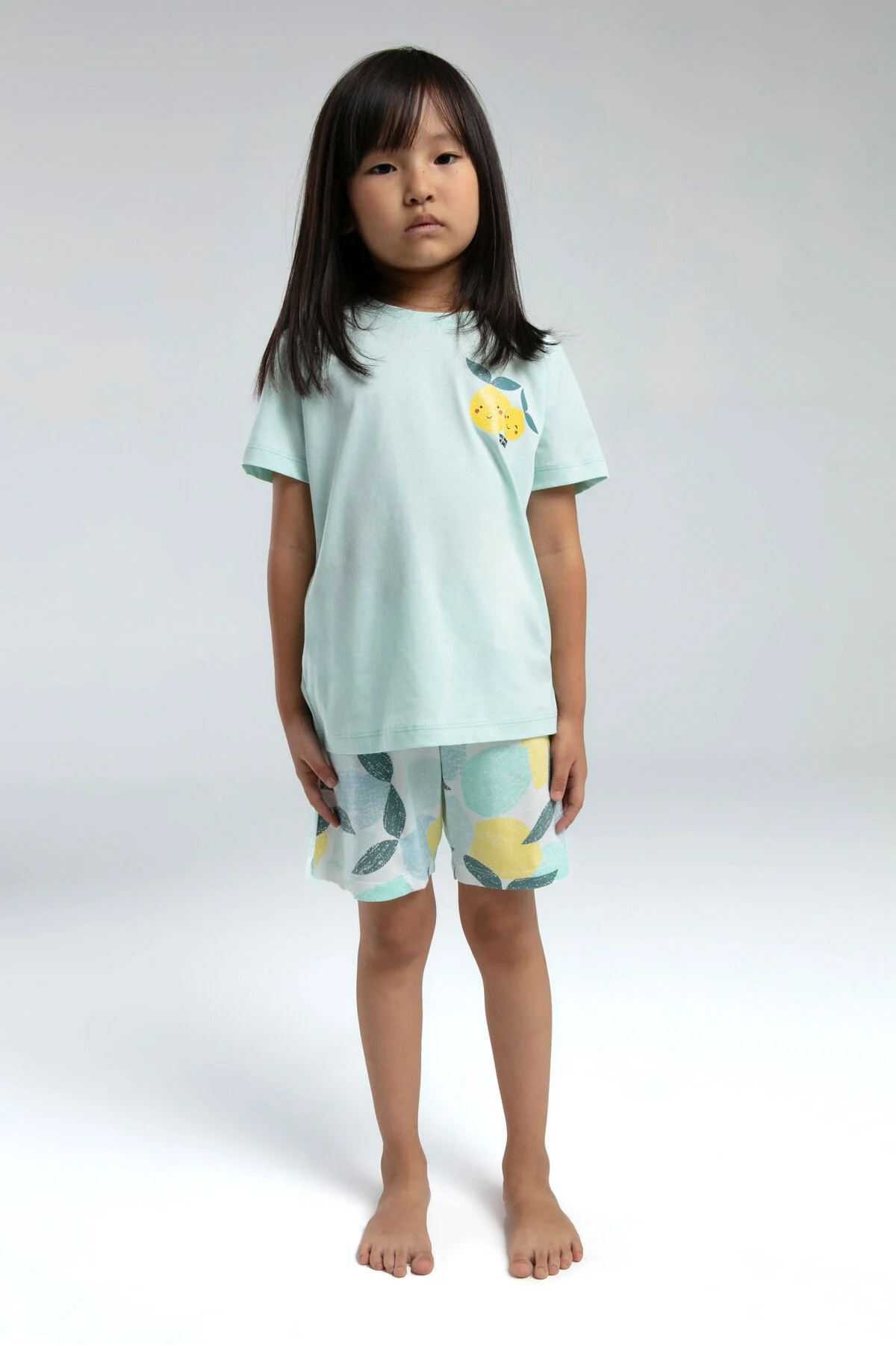 Arnetta Rolypoly Kız Çocuk Mavi Şort Takım Şort Takım Toptan