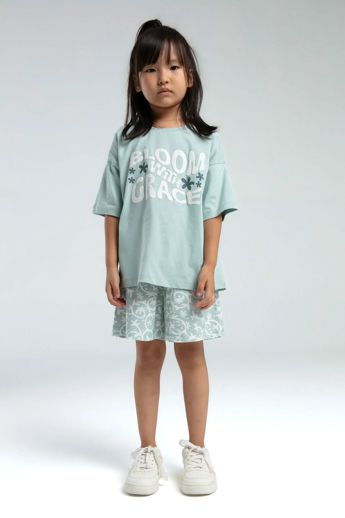 Arnetta Rolypoly Kız Çocuk Mavi Şort Takım Şort Takım Toptan