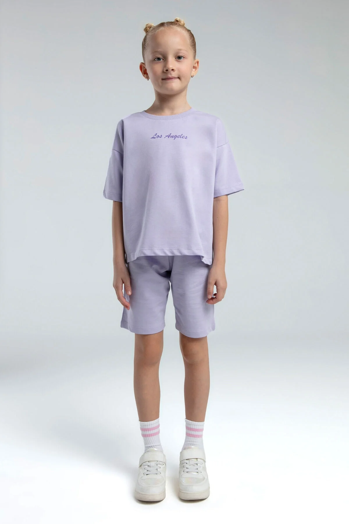 Arnetta Rolypoly Kız Çocuk Mor Bermuda Takım Bermuda Takım Toptan