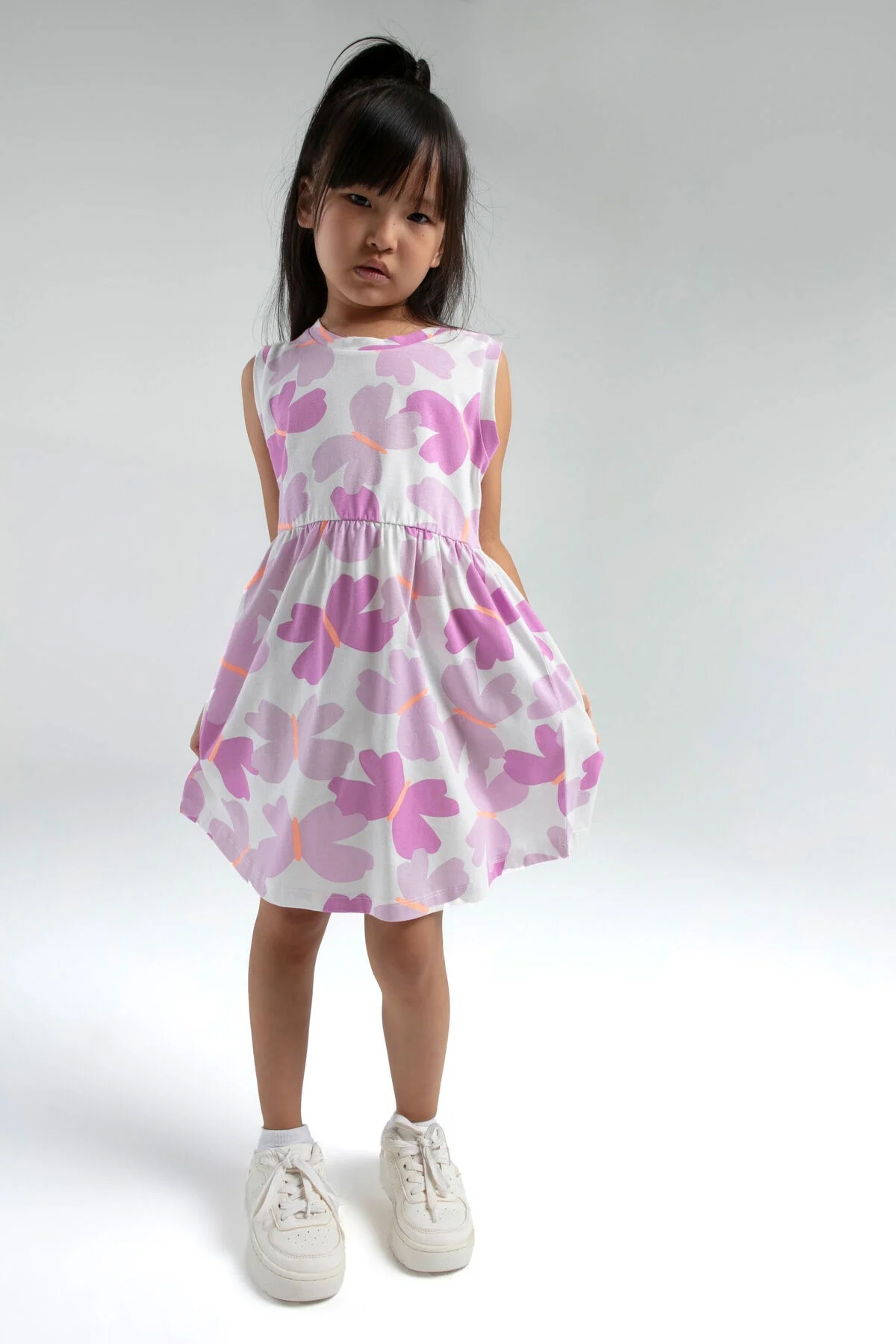 Arnetta Rolypoly Kız Çocuk Mor Elbise Elbise Toptan