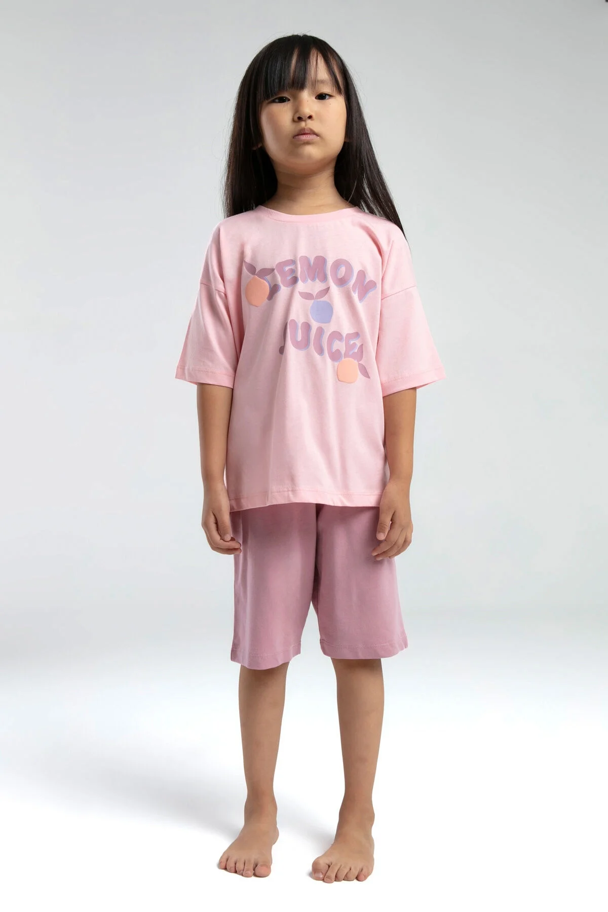 Arnetta Rolypoly Kız Çocuk Pembe Bermuda Takım Bermuda Takım Toptan