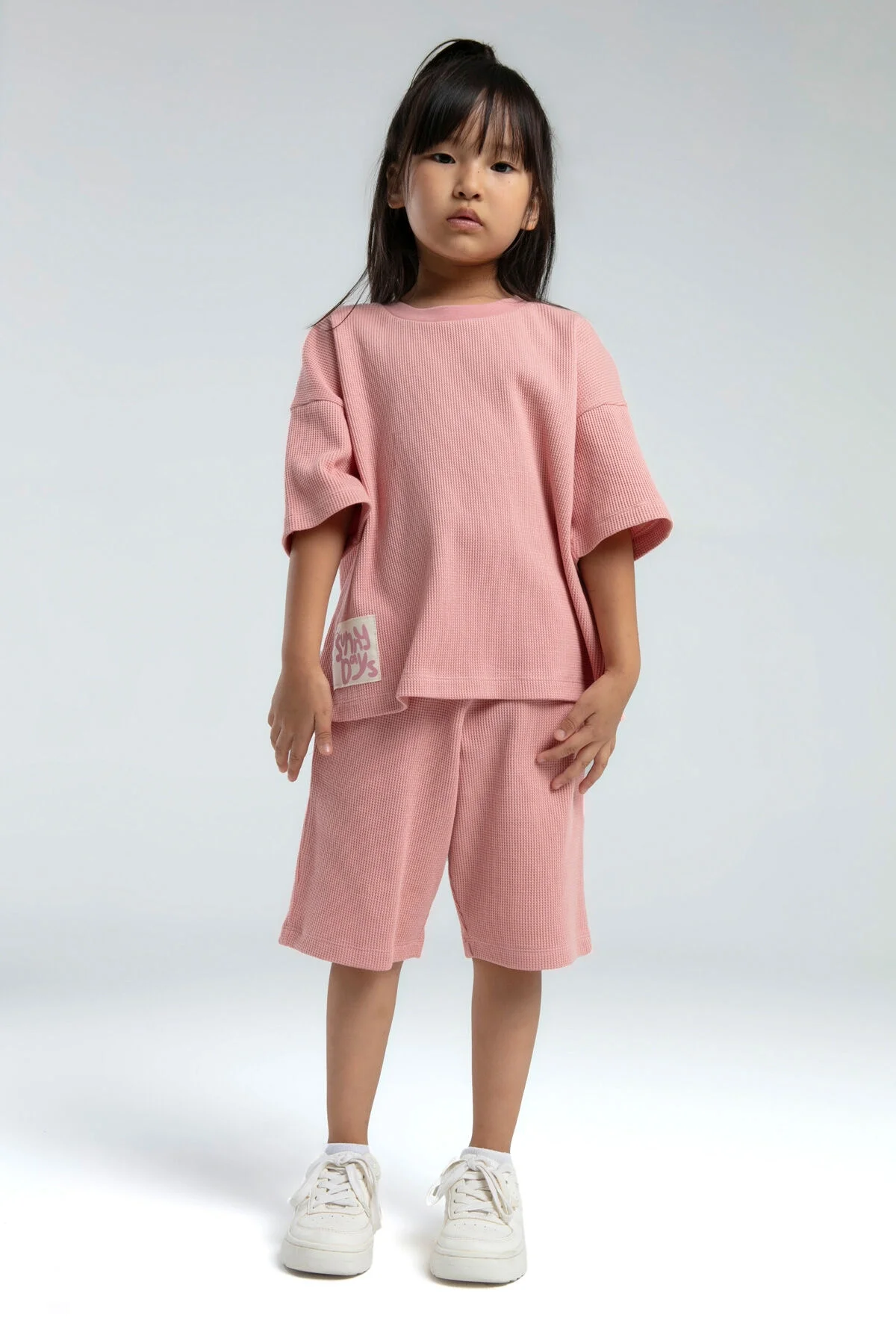 Arnetta Rolypoly Kız Çocuk Pembe Bermuda Takım Bermuda Takım Toptan