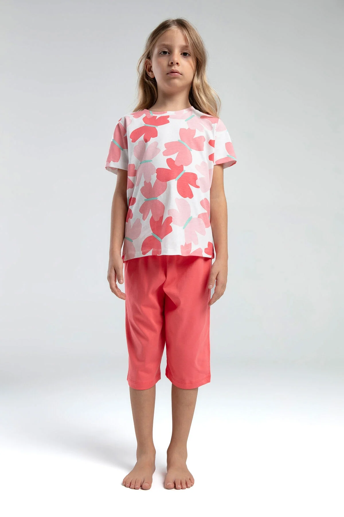 Arnetta Rolypoly Kız Çocuk Pembe Kapri Takımı Kapri Takımı Toptan