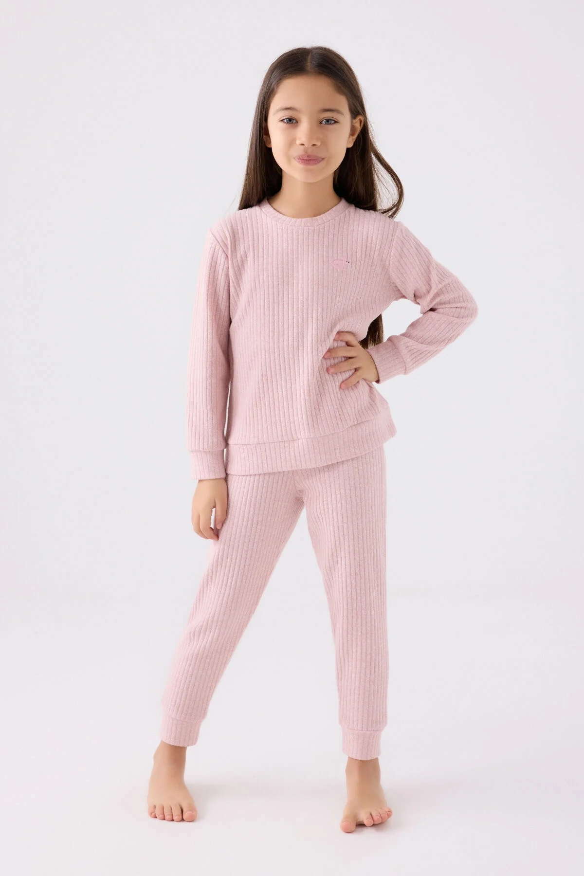 Arnetta Rolypoly Kız Çocuk Pembe Pijama Takımı Pijama Takımı Toptan