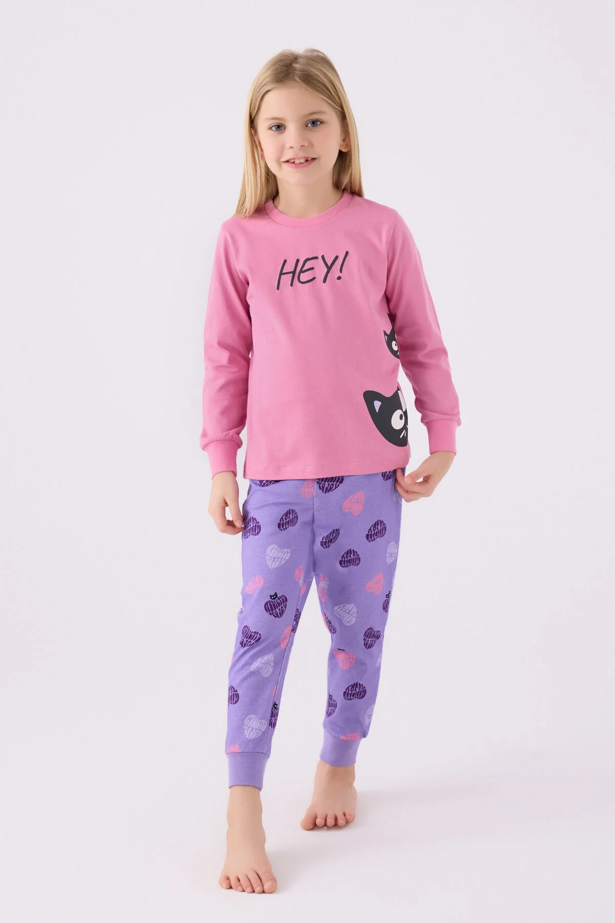 Arnetta Rolypoly Kız Çocuk Pembe Pijama Takımı Pijama Takımı Toptan