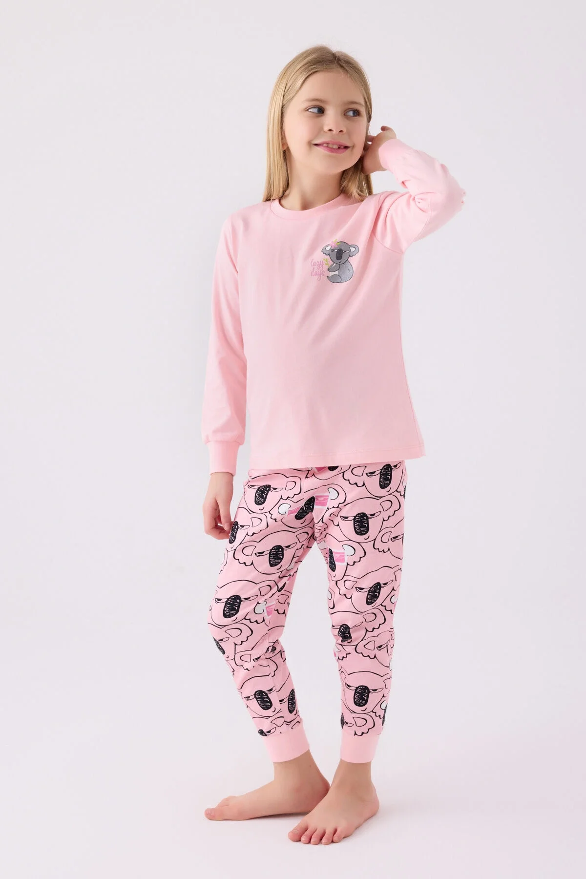 Arnetta Rolypoly Kız Çocuk Pembe Pijama Takımı Pijama Takımı Toptan