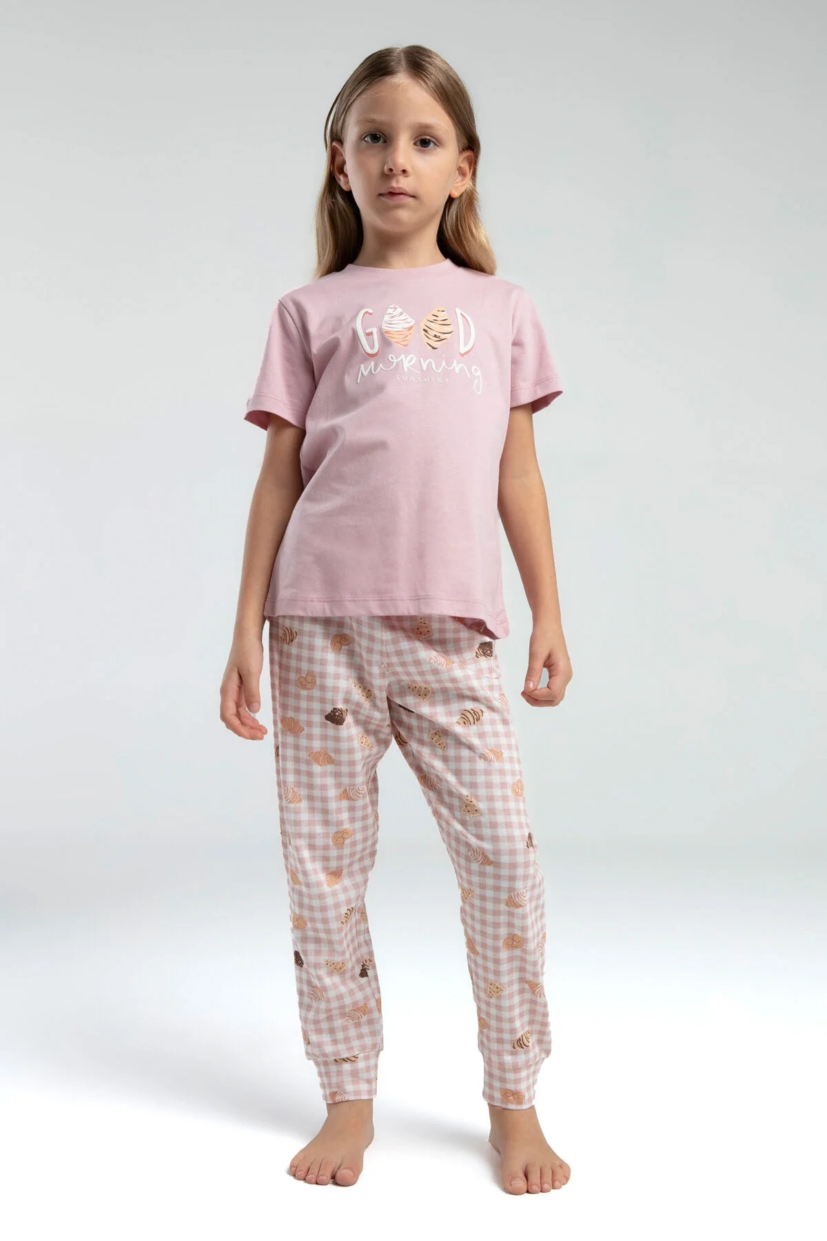 Arnetta Rolypoly Kız Çocuk Pembe Pijama Takımı Pijama Takımı Toptan