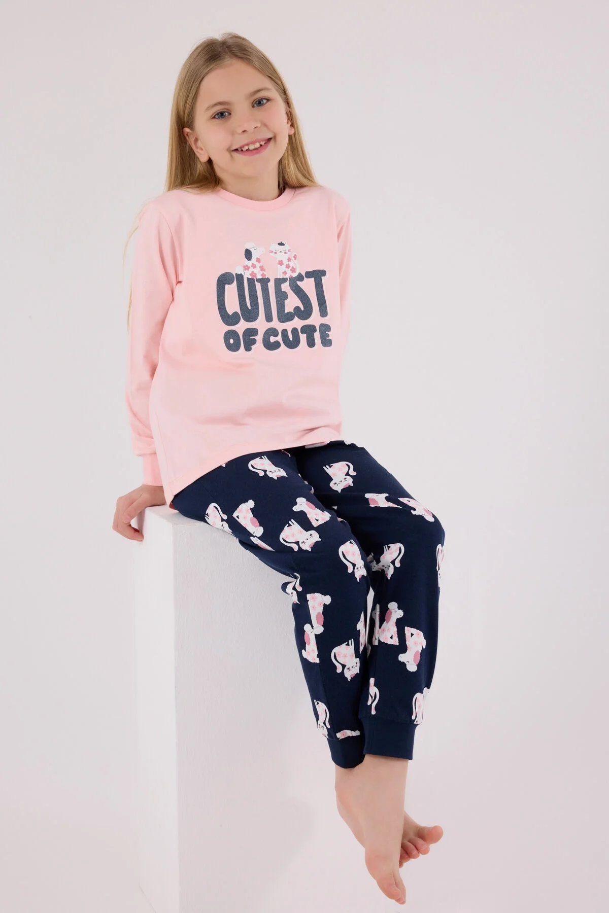 Arnetta Rolypoly Kız Çocuk Pembe Pijama Takımı Pijama Takımı Toptan