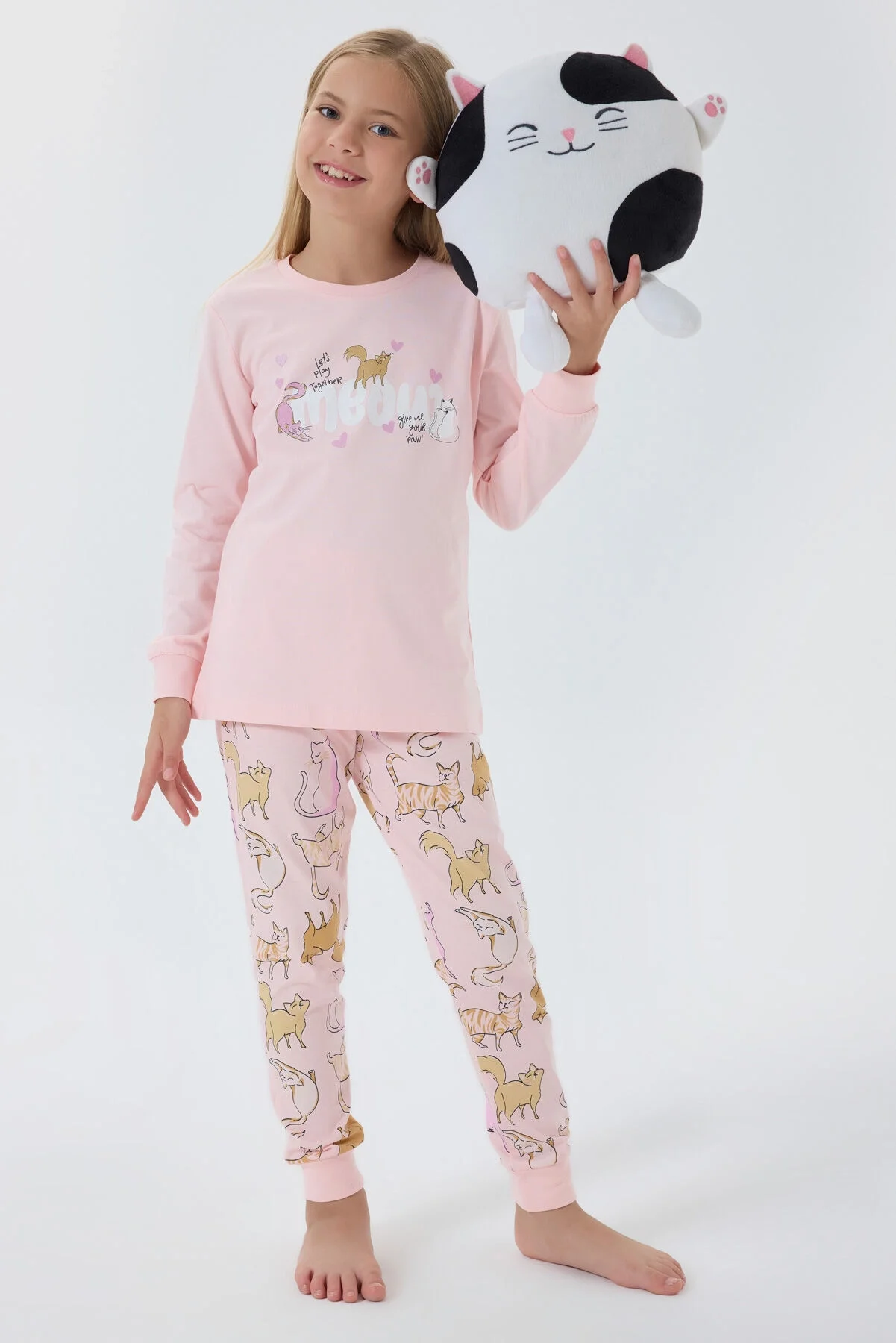 Arnetta Rolypoly Kız Çocuk Pembe Pijama Takımı Pijama Takımı Toptan