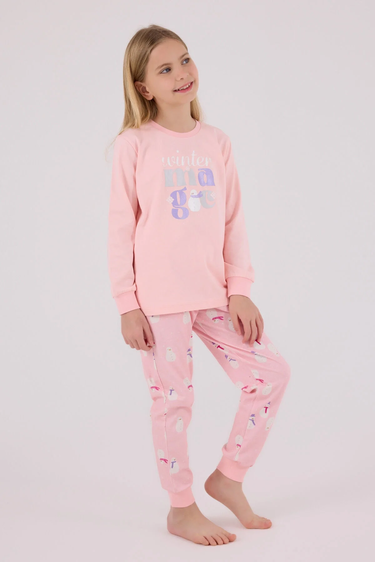 Arnetta Rolypoly Kız Çocuk Pembe Pijama Takımı Pijama Takımı Toptan