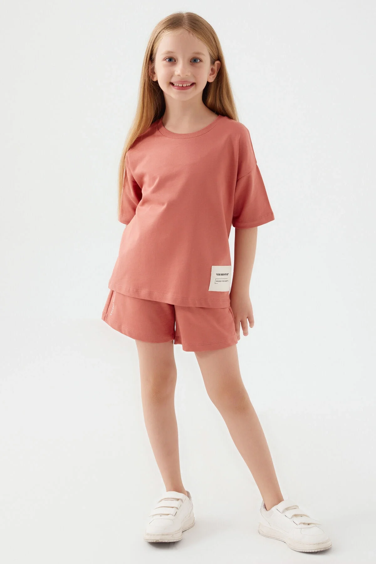 Arnetta Rolypoly Kız Çocuk Pembe Şort Takım Şort Takım Toptan