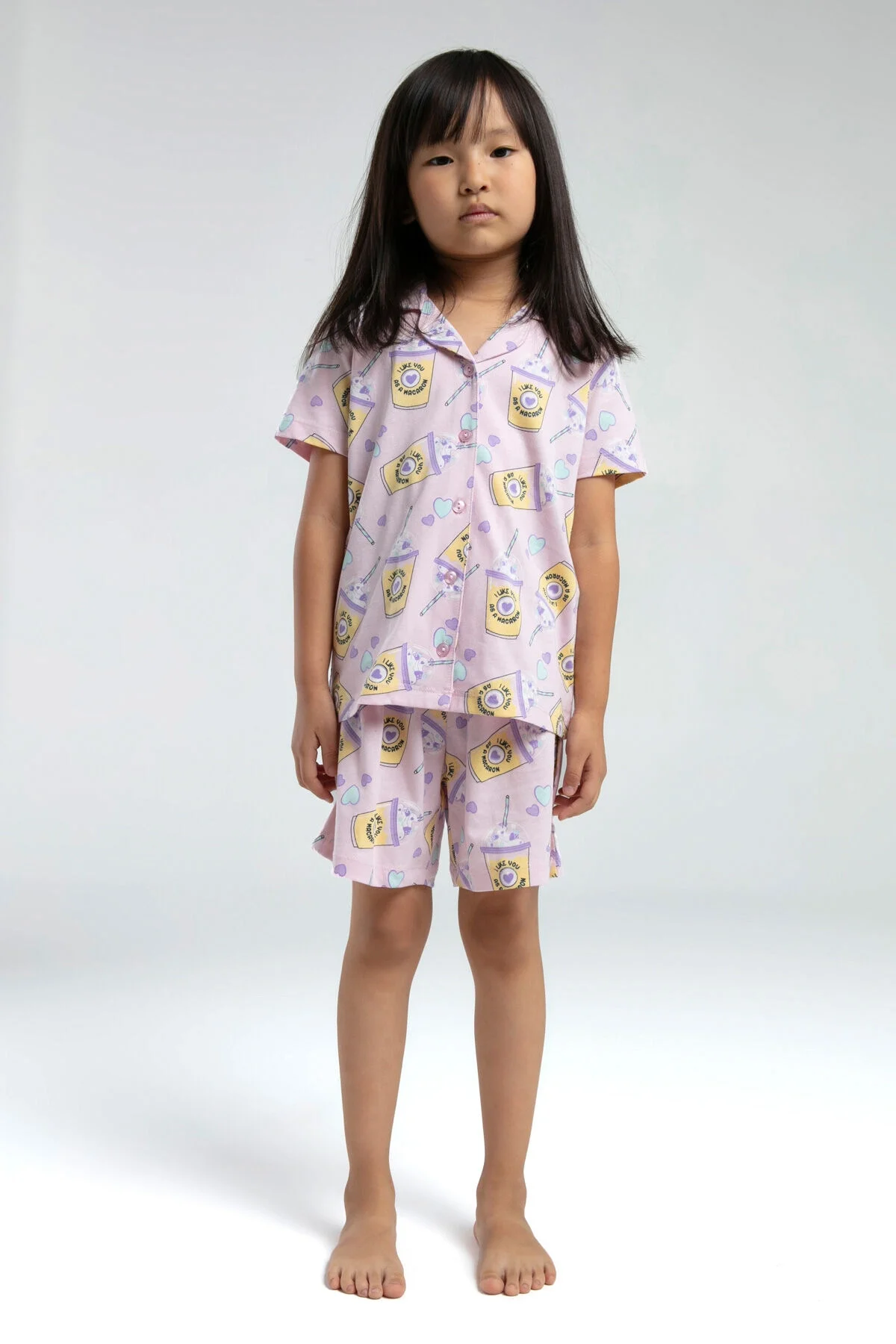 Arnetta Rolypoly Kız Çocuk Pembe Şort Takım Şort Takım Toptan