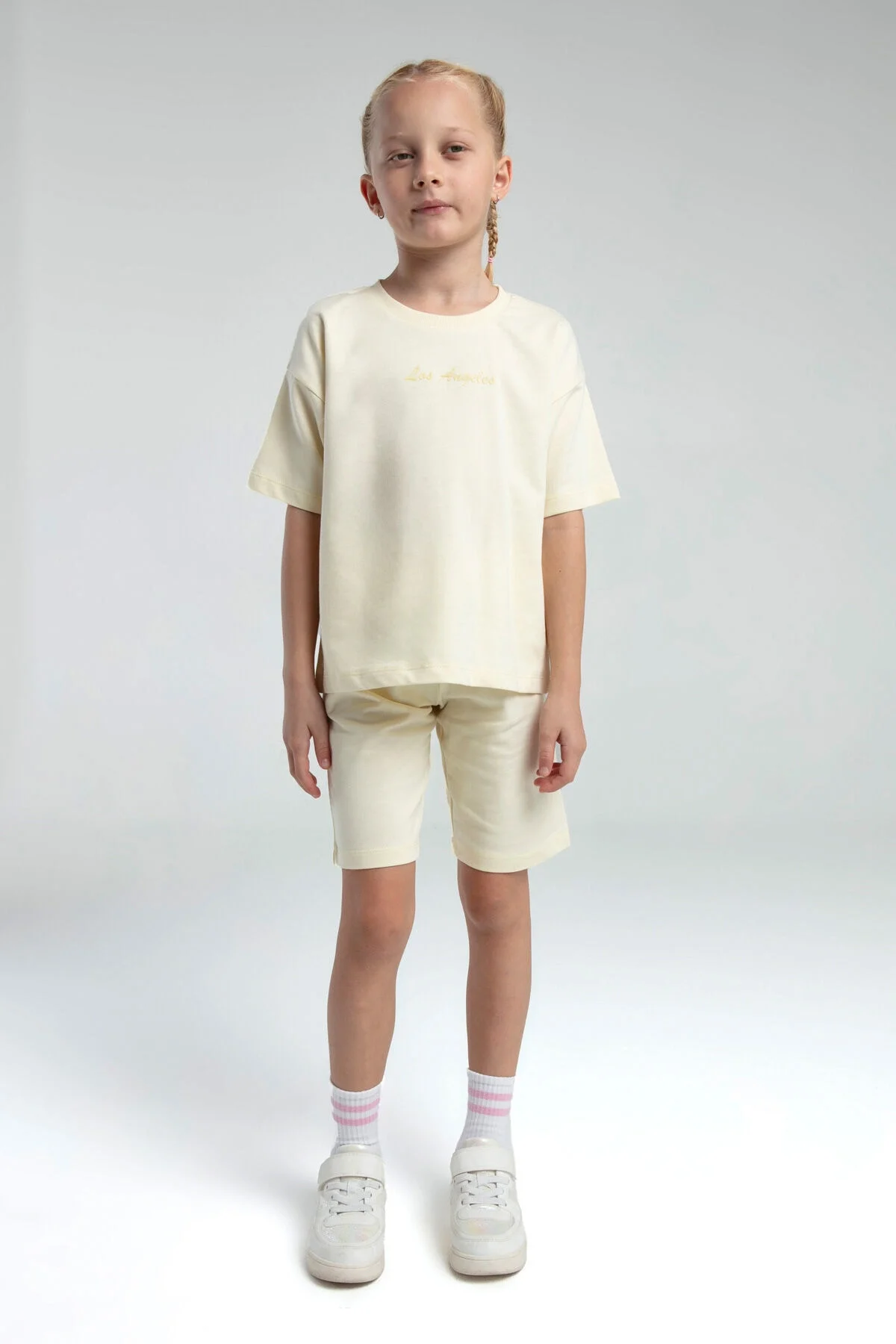 Arnetta Rolypoly Kız Çocuk Sarı Bermuda Takım Bermuda Takım Toptan