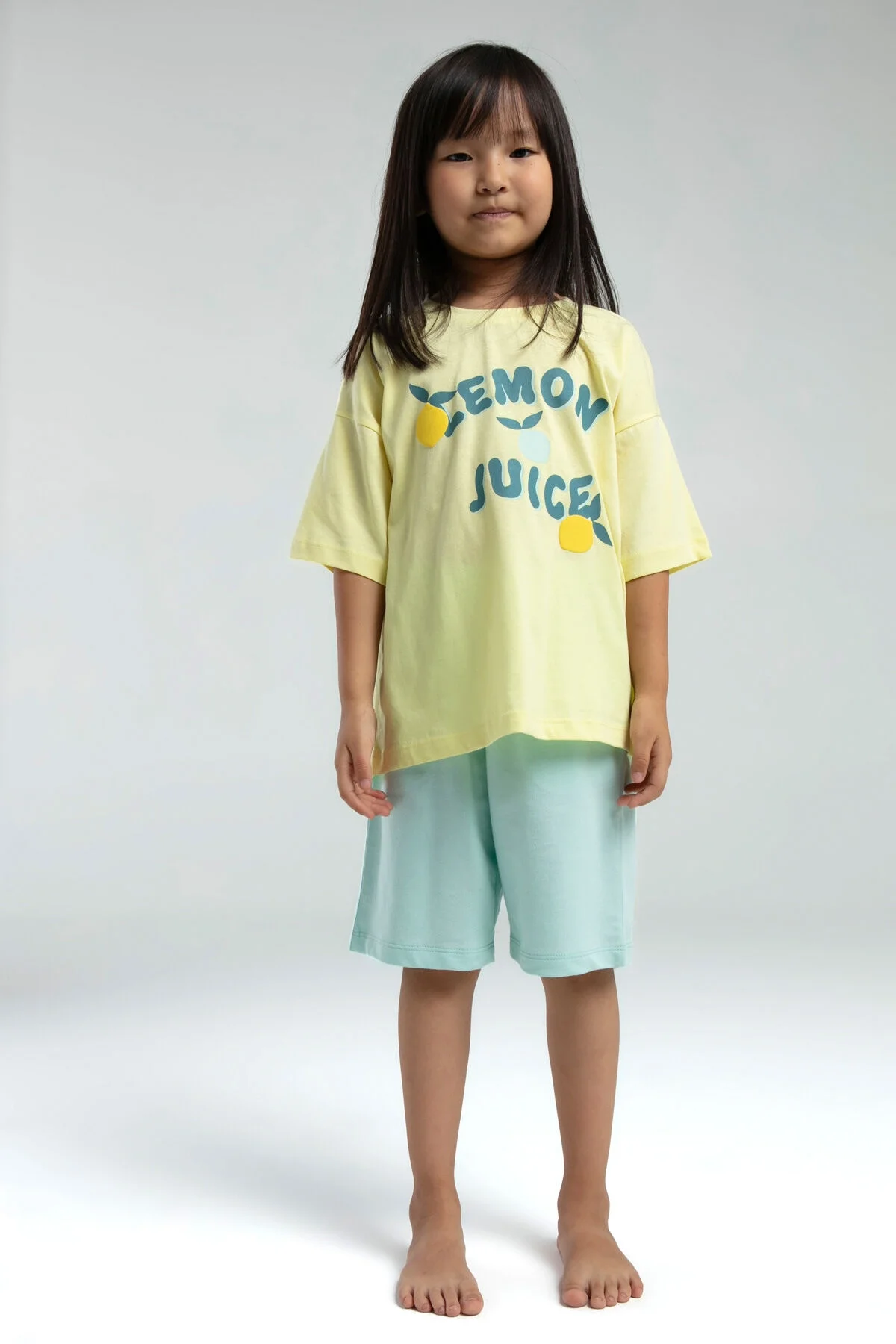 Arnetta Rolypoly Kız Çocuk Sarı Bermuda Takım Bermuda Takım Toptan