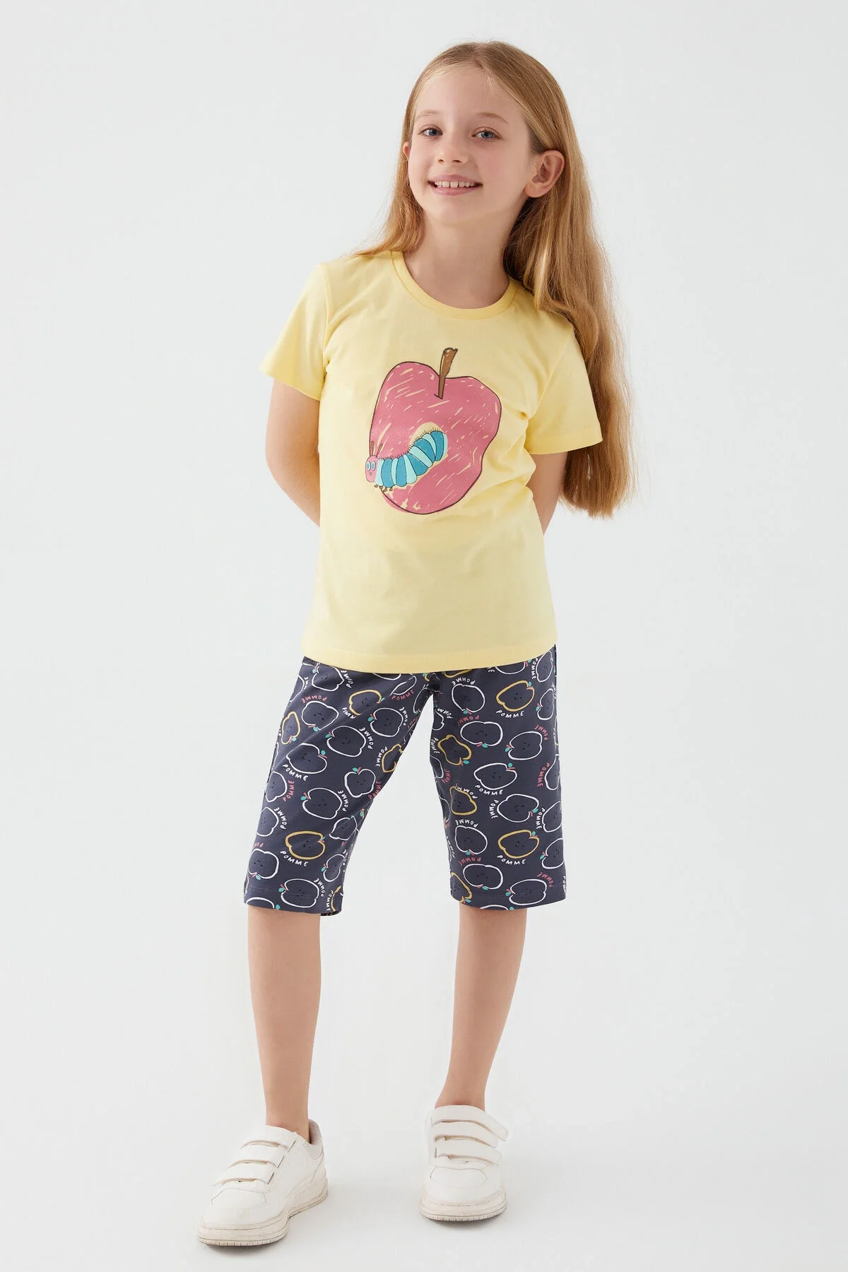 Arnetta Rolypoly Kız Çocuk Sarı Kapri Takımı Kapri Takımı Toptan