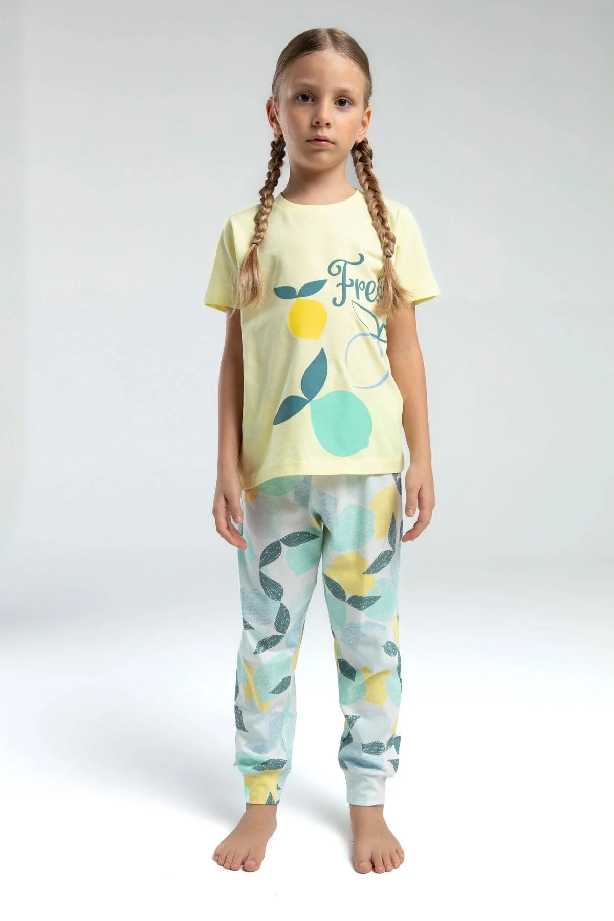 Arnetta Rolypoly Kız Çocuk Sarı Pijama Takımı Pijama Takımı Toptan