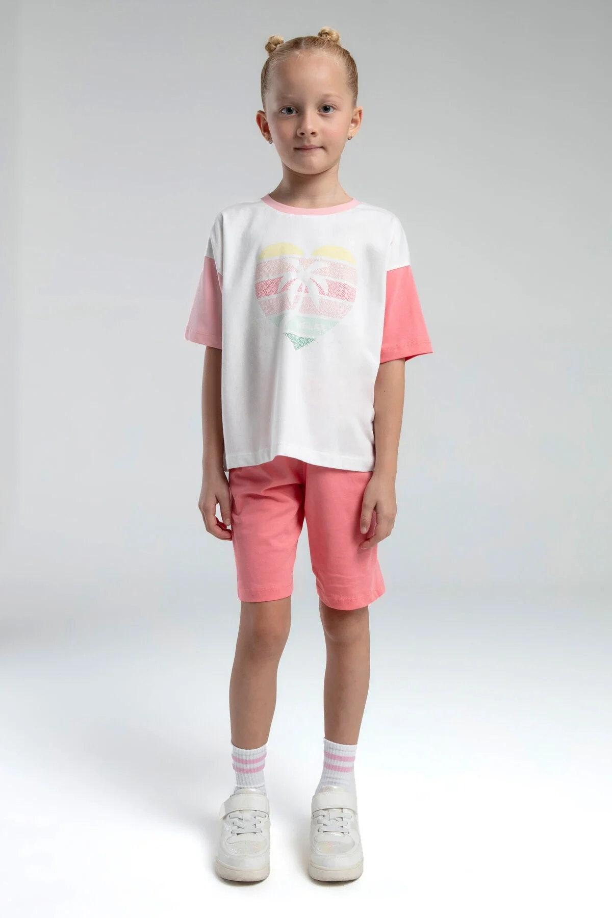 Arnetta Rolypoly Kız Çocuk Turuncu Bermuda Takım Bermuda Takım Toptan