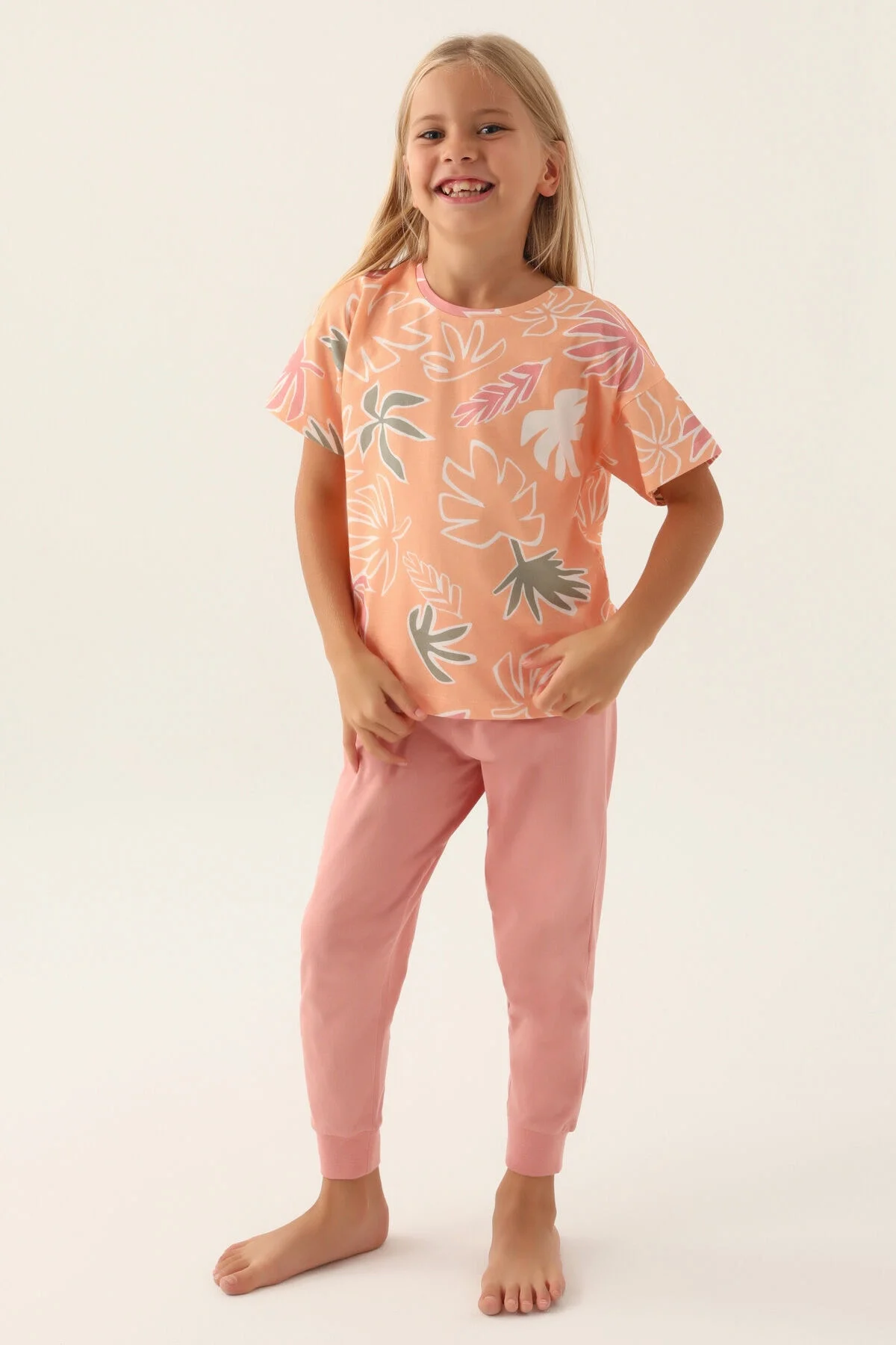 Arnetta Rolypoly Kız Çocuk Turuncu Pijama Takımı Pijama Takımı Toptan