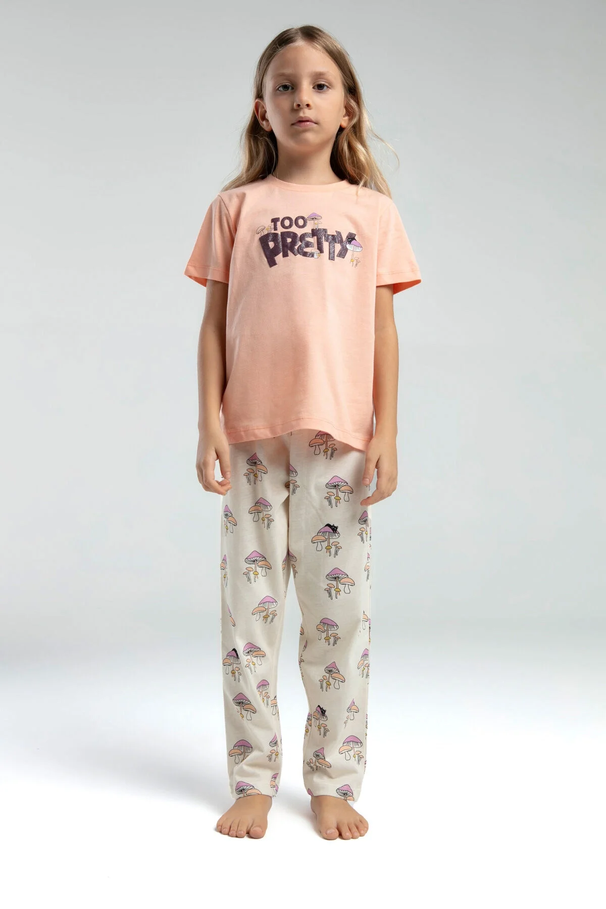 Arnetta Rolypoly Kız Çocuk Turuncu Pijama Takımı Pijama Takımı Toptan