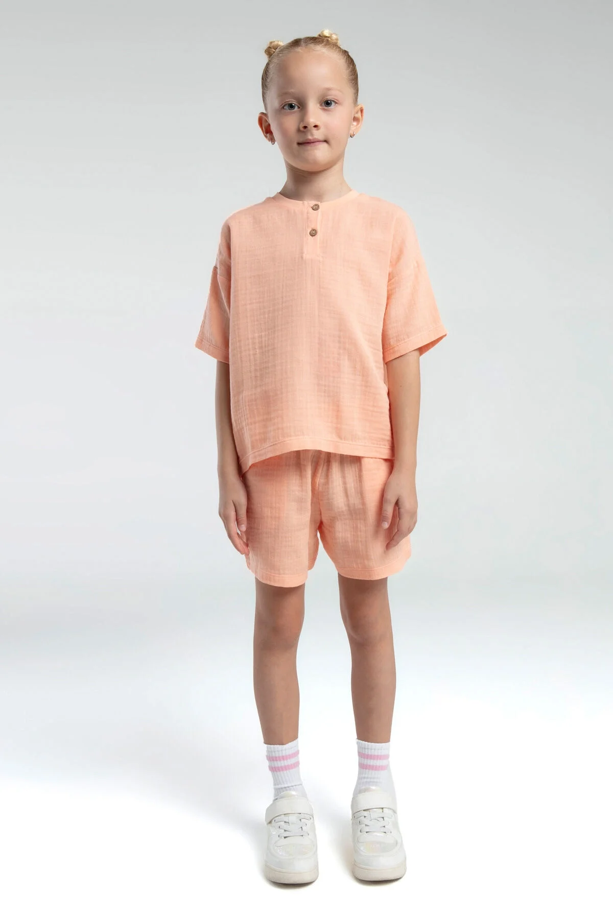 Arnetta Rolypoly Kız Çocuk Turuncu Şort Takım Şort Takım Toptan