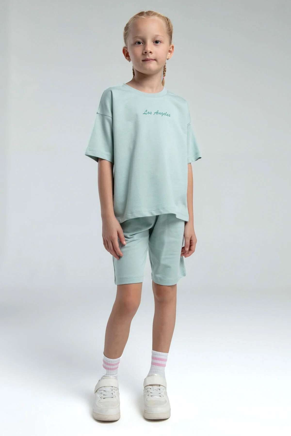 Arnetta Rolypoly Kız Çocuk Yeşil Bermuda Takım Bermuda Takım Toptan