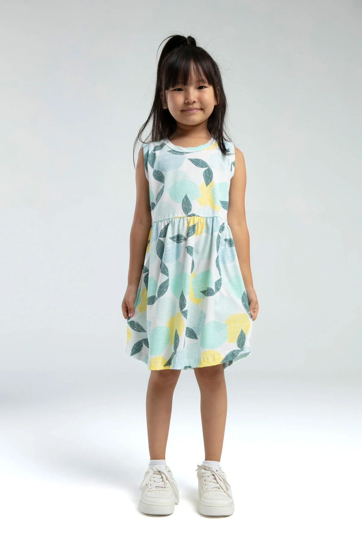 Arnetta Rolypoly Kız Çocuk Yeşil Elbise Elbise Toptan