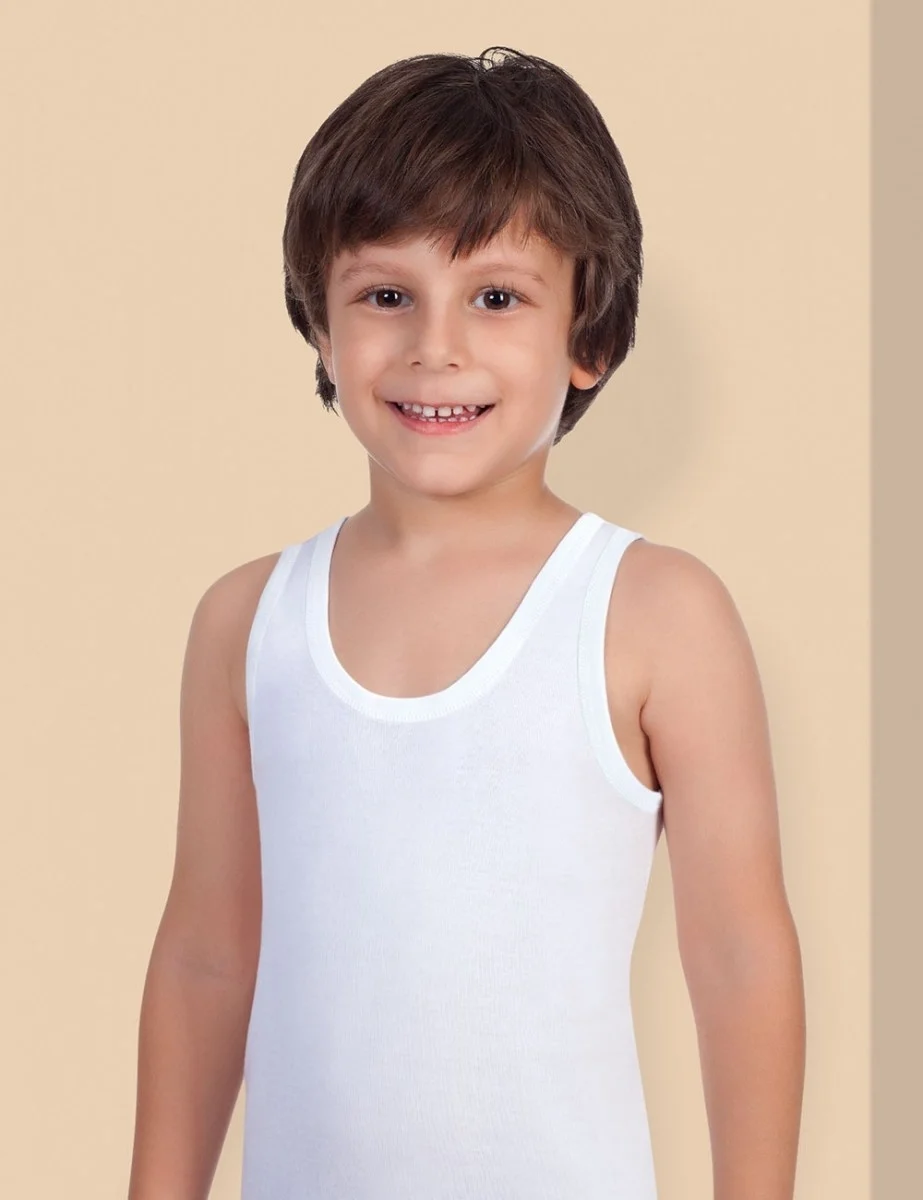 Sahinler Şahinler Geniş Askılı Ribana Atlet Beyaz MEC020 Boxer Toptan