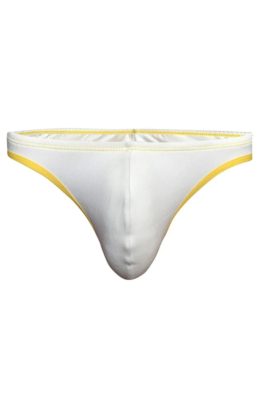 Darkzone Sarı Biyeli Beyaz Erkek Tanga - DZN6632 Slip Toptan