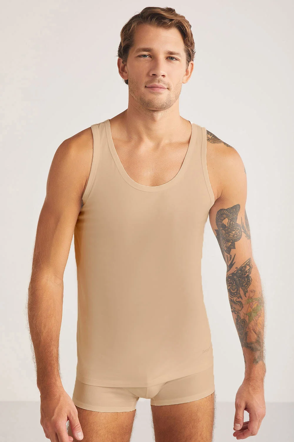 kom Scott Askılı 2 li Basic Erkek Atlet Atlet Toptan