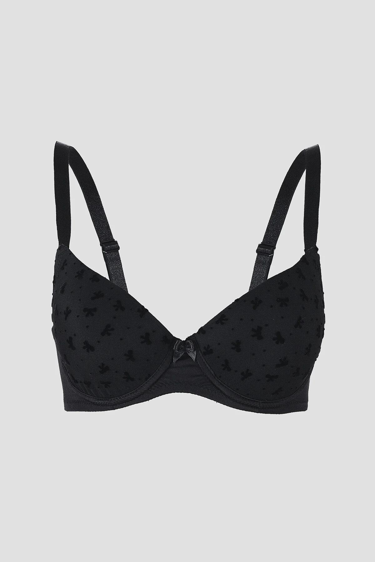 Nbb Siyah Bow Hafif Destekli Sütyen Destekli Sütyen Toptan