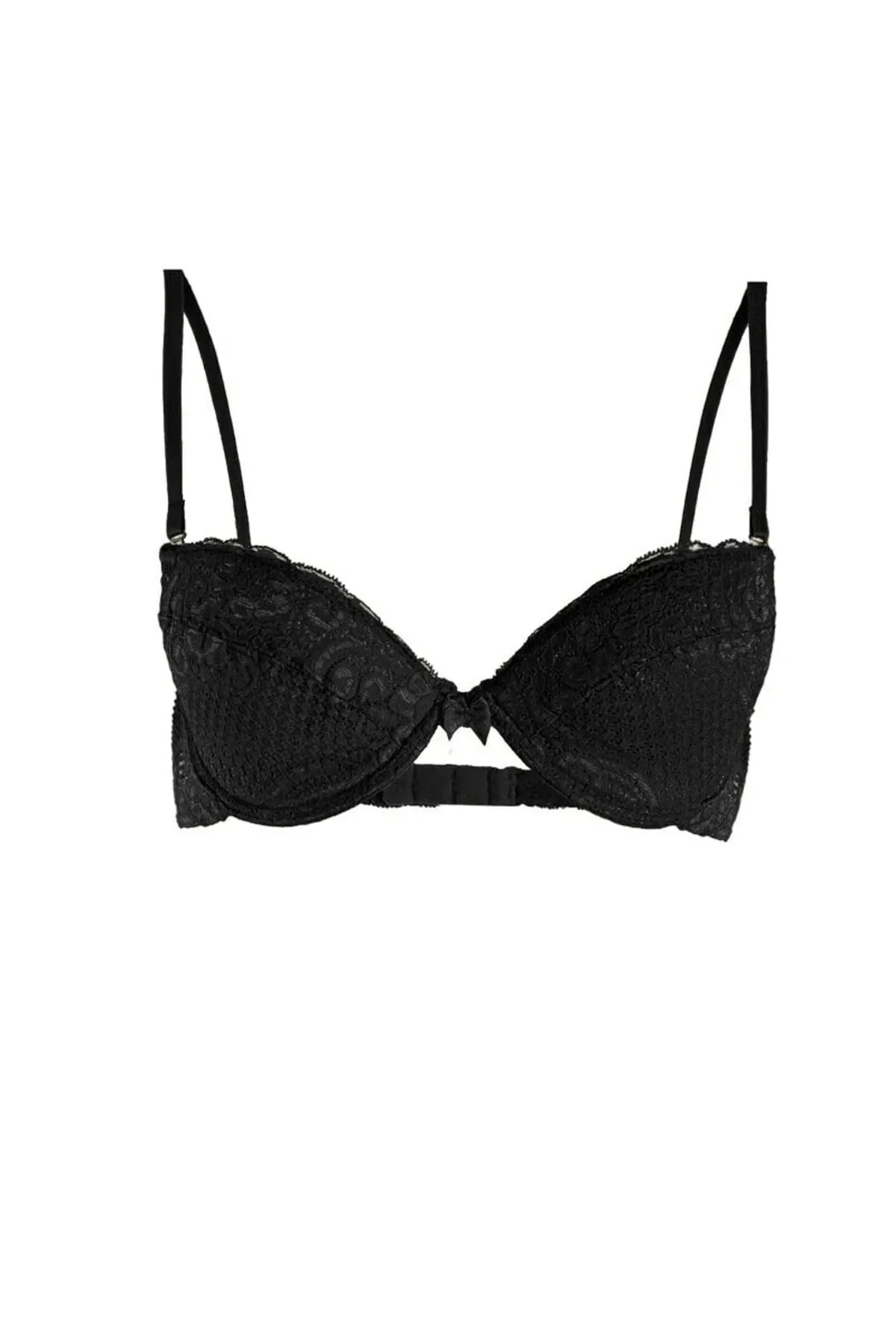 Nbb Siyah Çıkarılabilir Destekli Dantel Detaylı Sütyen Destekli Sütyen Toptan