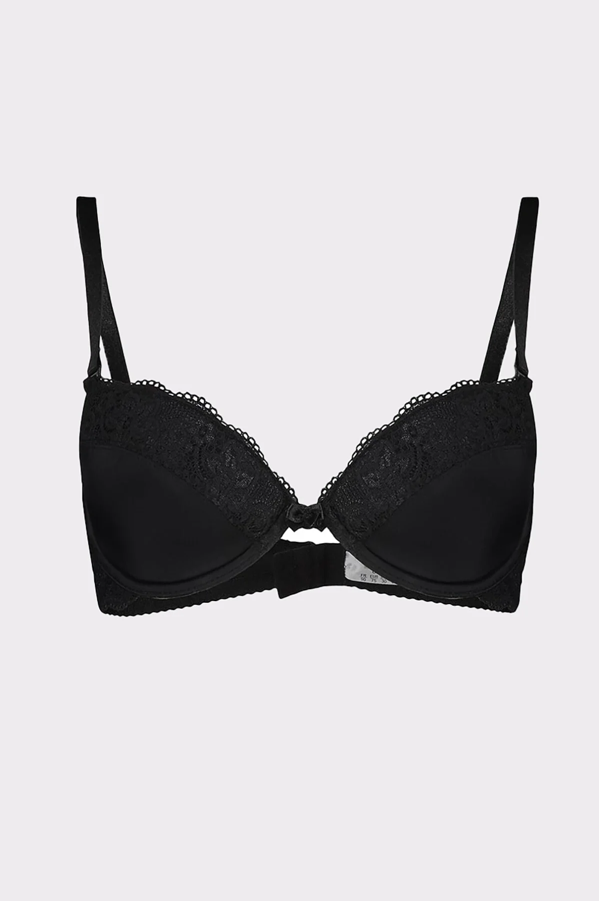 Nbb Siyah Çıkarılabilir Destekli Dantel Detaylı Sütyen Günlük Basic Sütyen Toptan