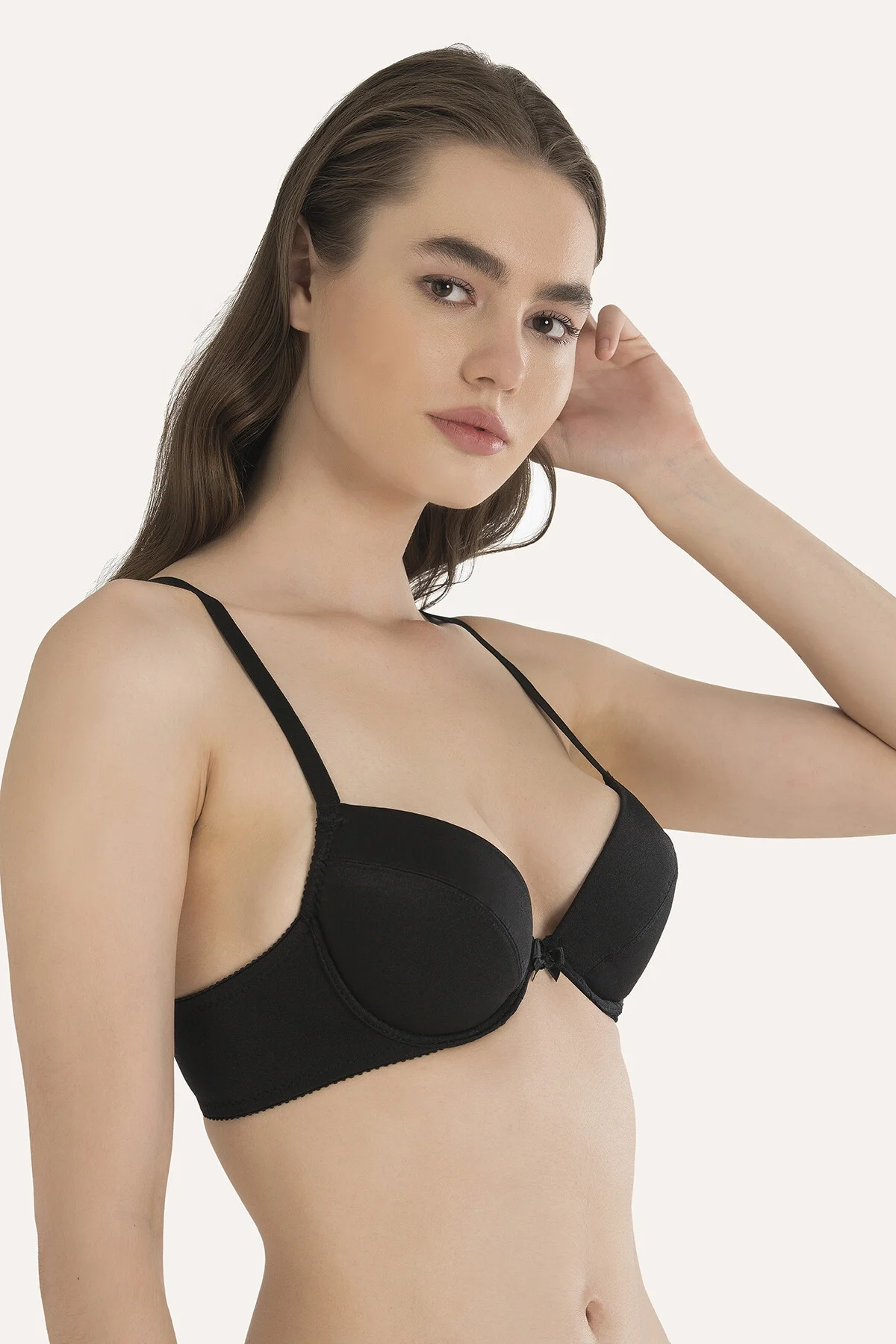 Nbb Siyah Çıkarılabilir Destekli Mikro Sütyen Destekli Sütyen Toptan